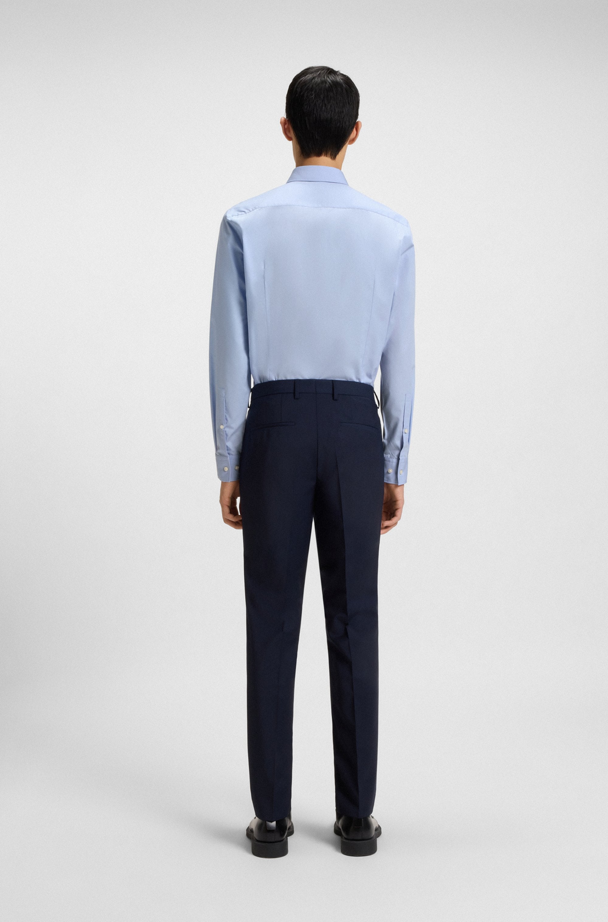 HUGO Langarmhemd »Kenno« Slim-Fit Hemd aus bügelleichter Baumwoll-Popeline