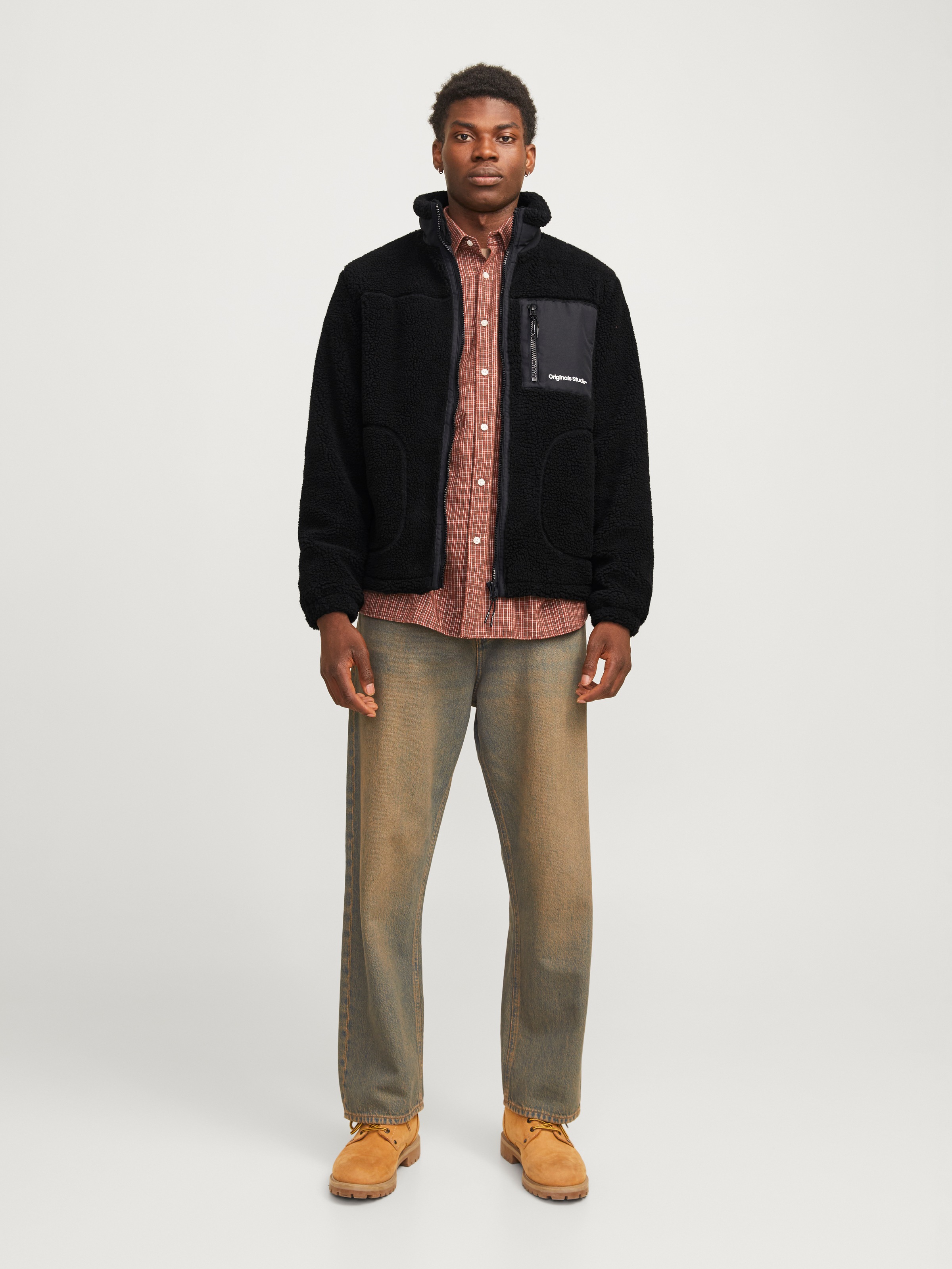 Jack & Jones Kurzjacke »JORVESTERBRO TEDDY JACKET AW24 NOOS«, ohne Kapuze