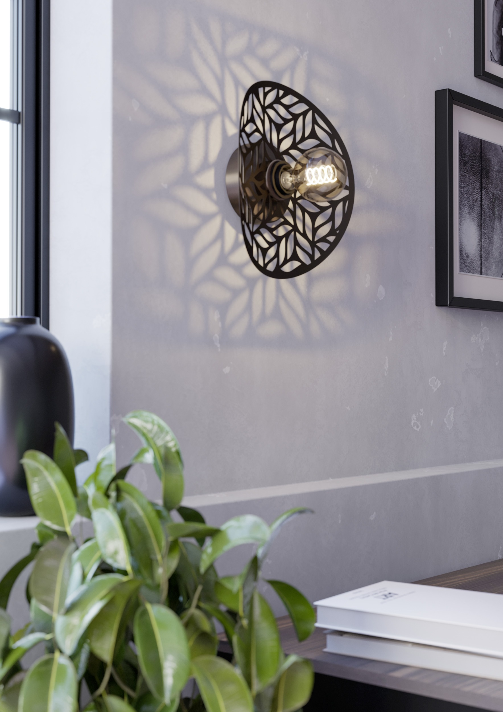 EGLO Wandleuchte »SWABY Wandlampe - Stahl - E27 - 1X60W - IP20« E27 1 Stk. günstig online kaufen