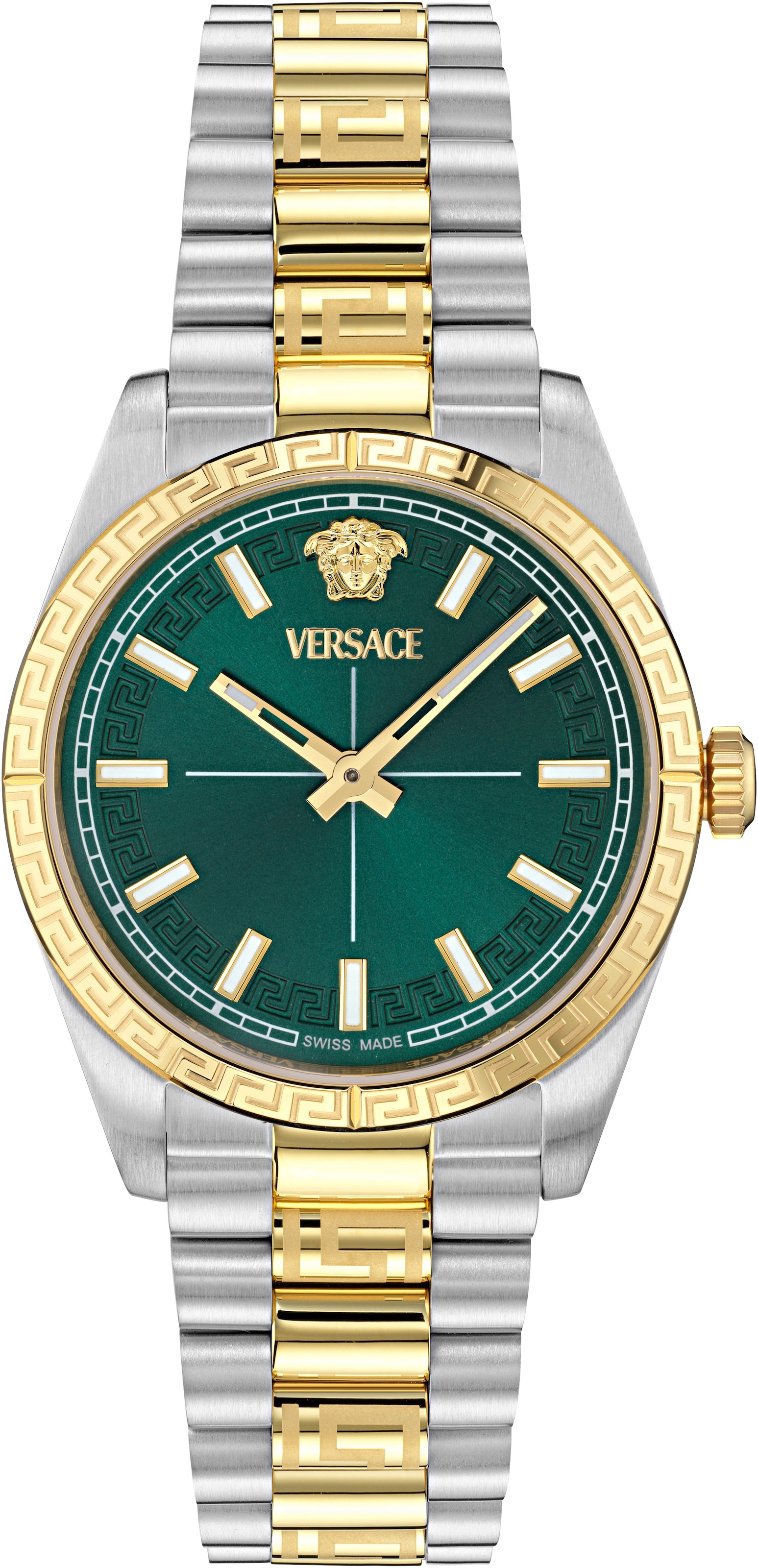 Versace Quarzuhr »MILLENYIUM LADY« Armbanduhr, Damenuhr, Swiss Made, Edelstahlarmband, analog