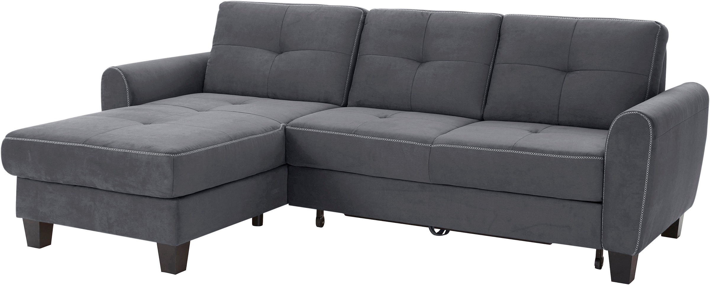 sit&more Ecksofa »Varese L-Form«, mit Federkern, wahlweise mit Bettfunktion und Stauraum