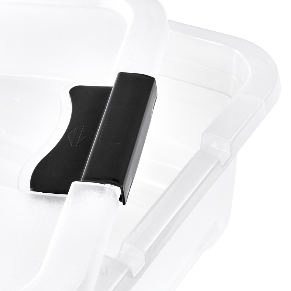 keeeper Aufbewahrungsbox »Cornelia, 4er Set,  28 L, 59,5 x 39 x 19,5 cm« durch Clips verschließbar, Griffe am Boden