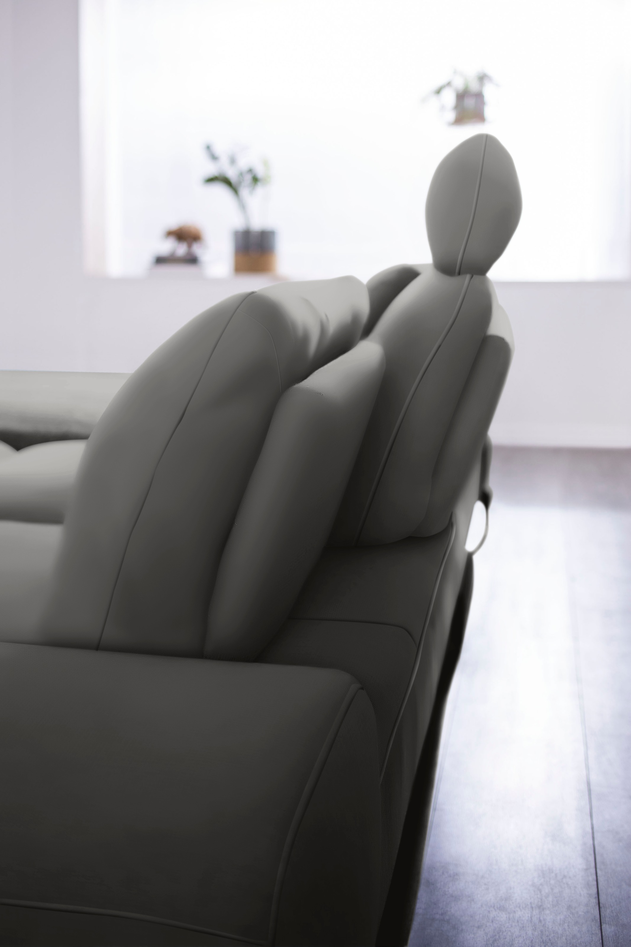 W.SCHILLIG Ecksofa »valentinoo, Designsofa, bequem, elegant und zeitlos, L-Form«, (Set), inklusive Hocker, mit Sitztiefenverstellung, Breite 299 cm