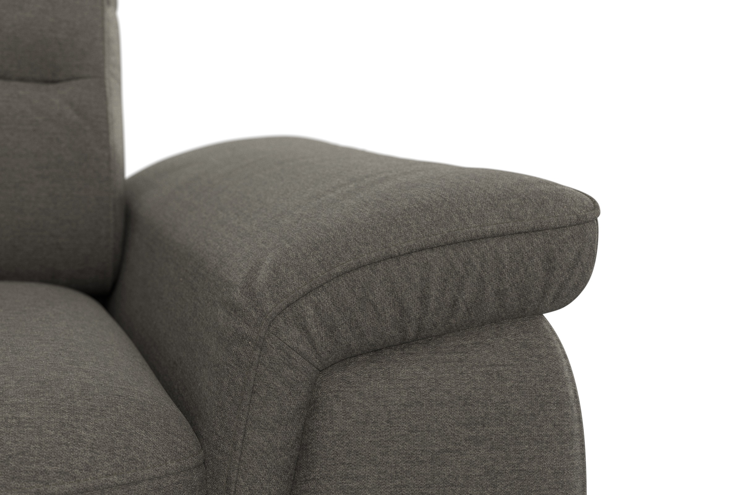 sit&more Ecksofa »Sinatra L-Form«, optinal mit Kopfteilverstellung und Armteilfunktion, Metallfüße