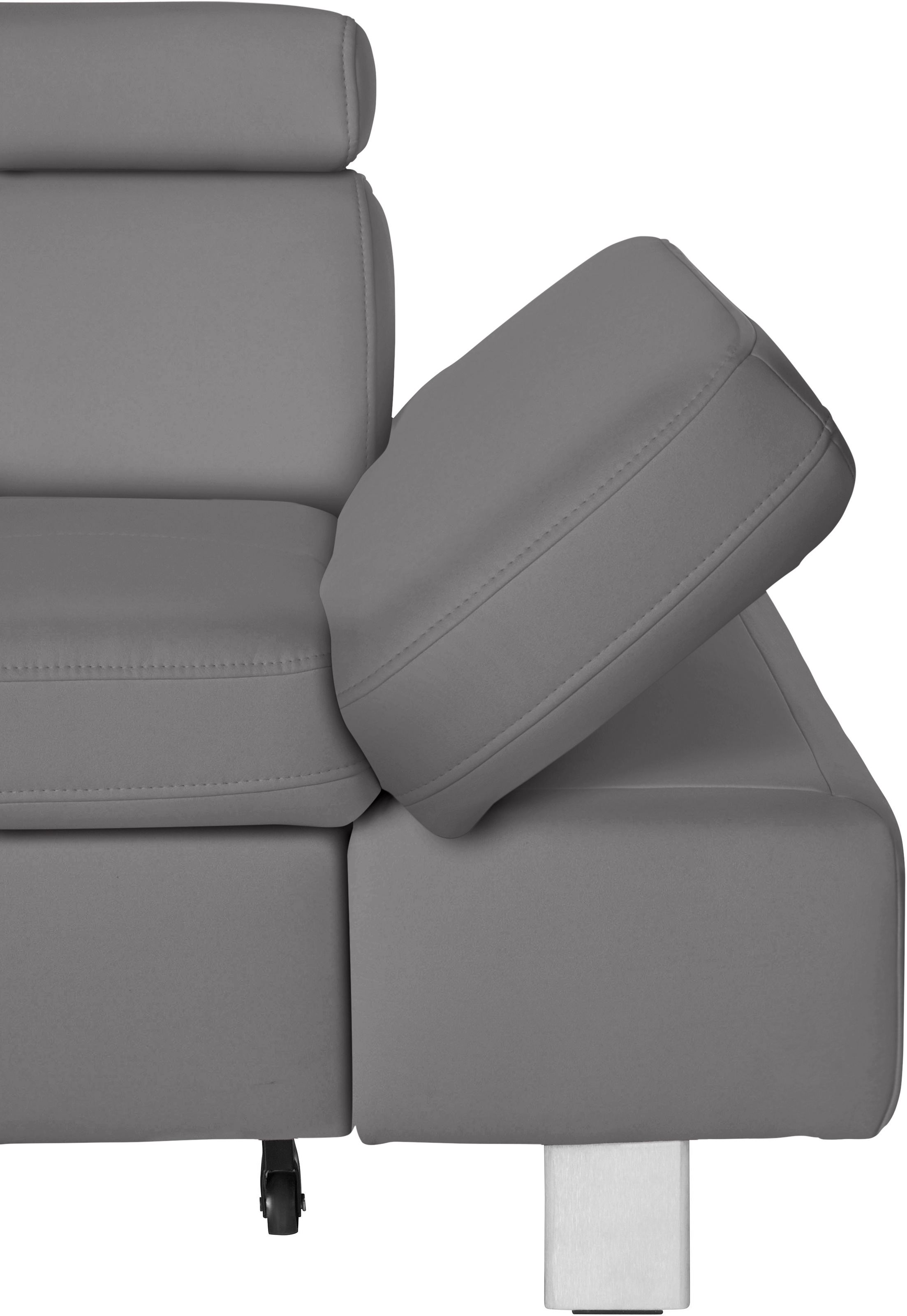 exxpo - sofa fashion Ecksofa »Fiji, L-Form« mit Kopf- bzw. Rückenverstellung, wahlweise mit Bettfunktion
