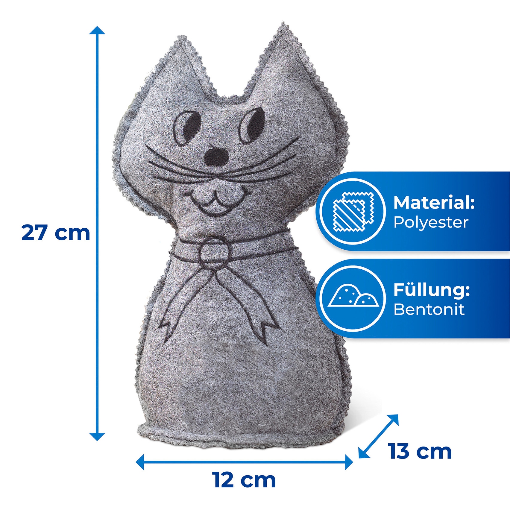 WENKO Luftentfeuchter »Katze« 2er Set, geräuschlos, ohne Strom, auch als Türstopper verwendbar