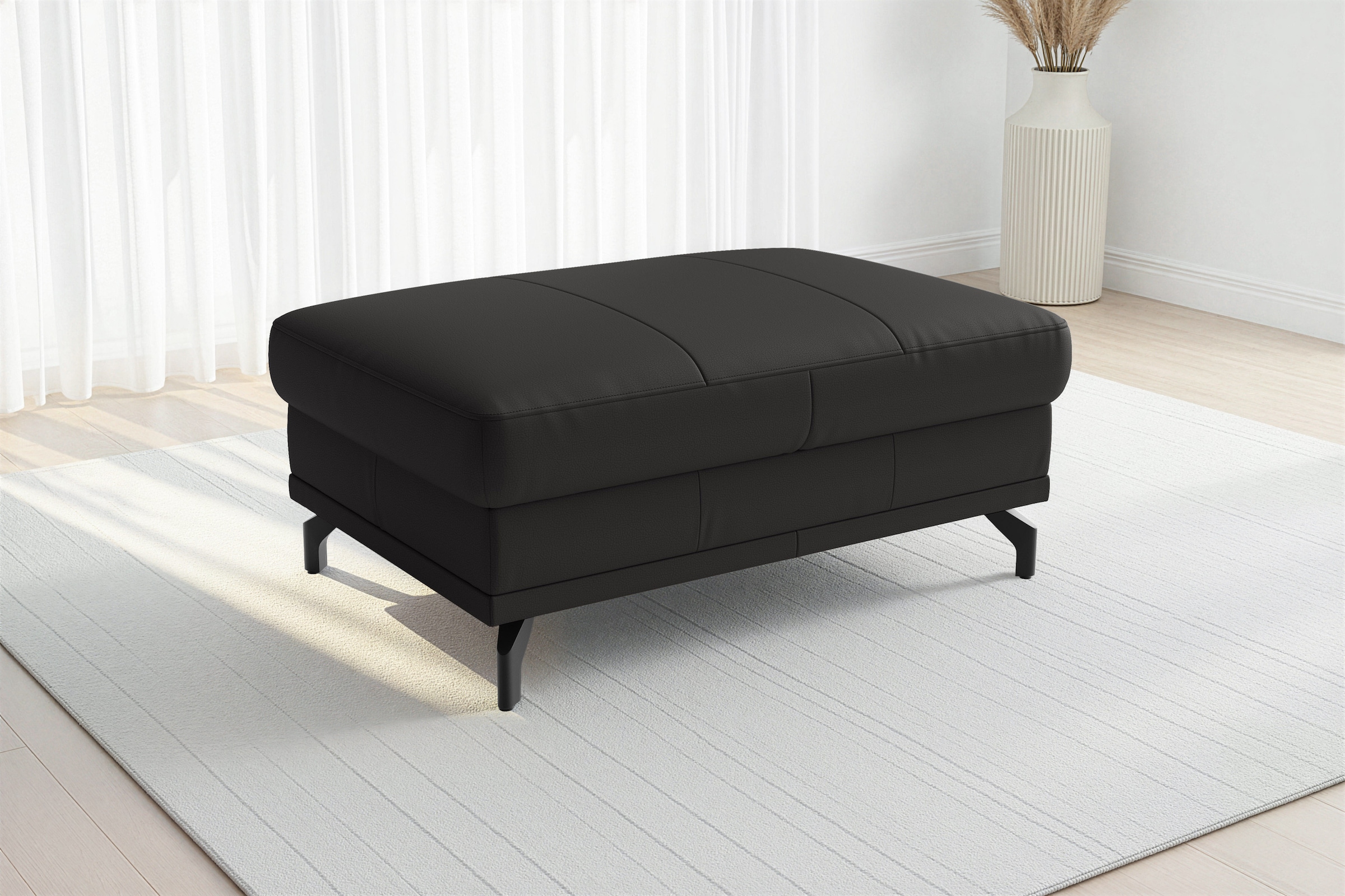 sit&more Polsterhocker »Chelsea, B: 103 cm, Leder« mit praktischen Stauraum
