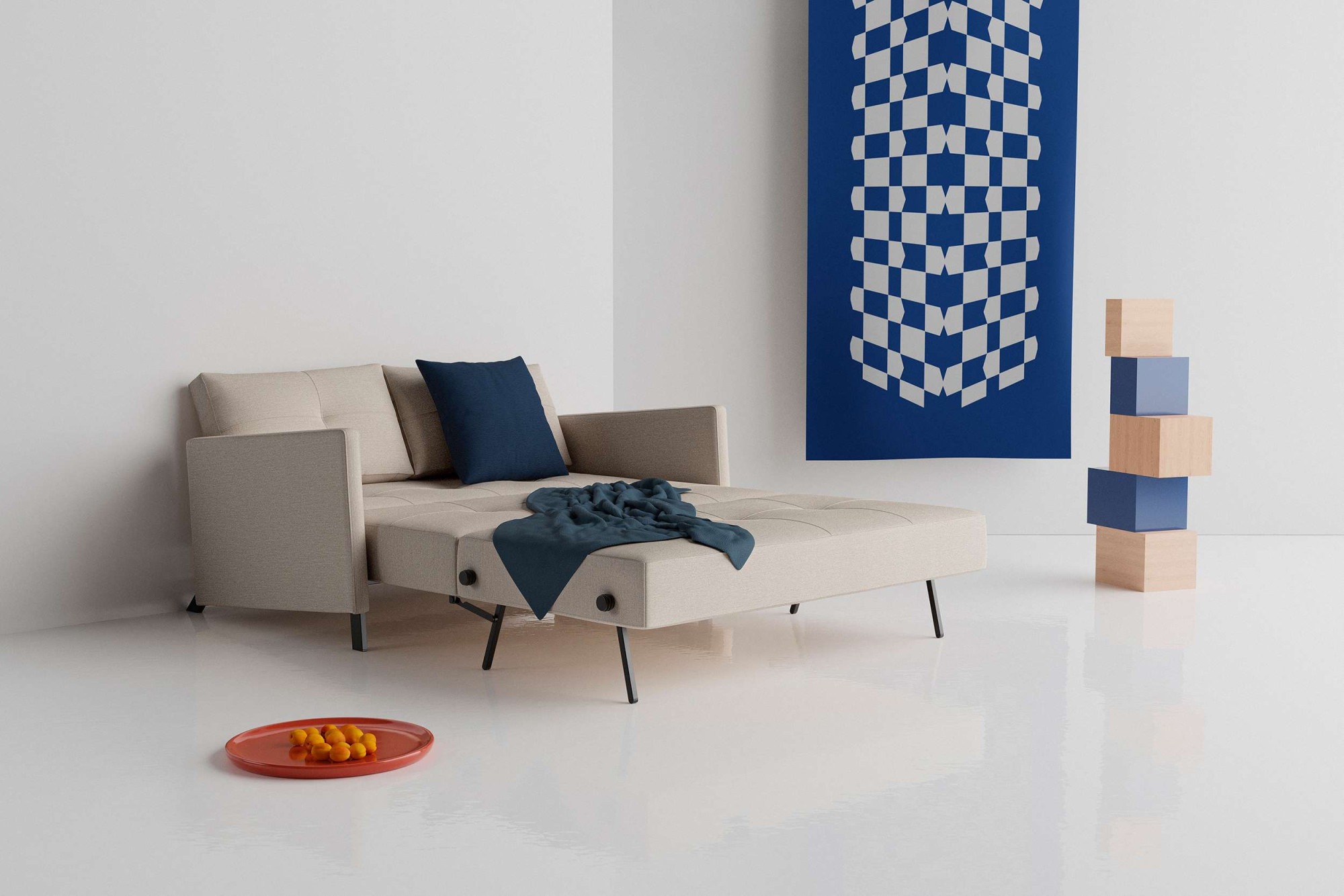 INNOVATION LIVING ™ Schlafsofa »Cubed Klappsofa, hochwertige Schlaffunktion, Design und extra Komfort«, Frontauszug, sehr platzsparend, abgewinkelt Sitzen, waagerecht liegen