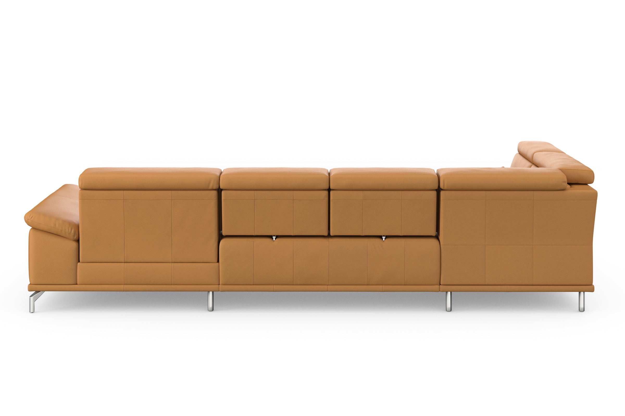 sit&more Wohnlandschaft »Cabrio U-Form, mit Sitztiefenverstellung, Arm- und Kopfteilverstellung«, 3 Nierenkissen, Federkern, optional Bettfunktion und Stauraum