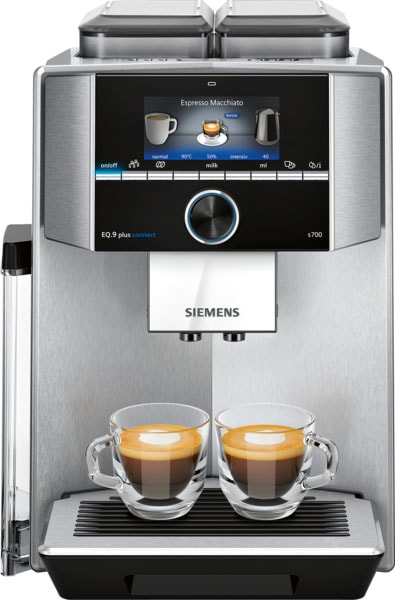 Bild von SIEMENS Kaffeevollautomat »EQ.9 plus connect s700 TI9578X1DE«, 2 separate Bohnenbehälter, 2 Mahlwerke, extra leise, bis zu 10 Profile