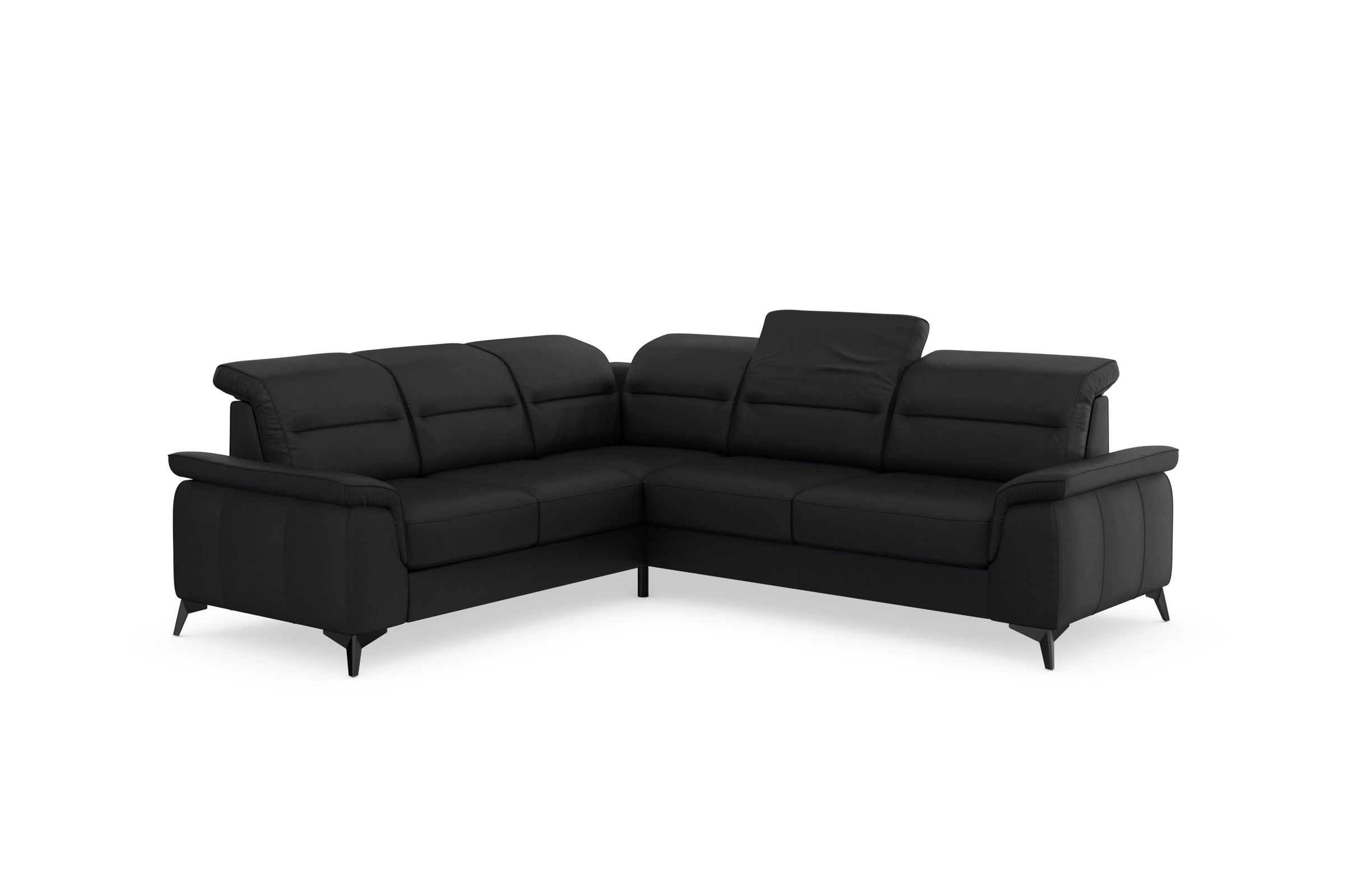 sit&more Ecksofa »Sinatra L-Form«, optinal mit Kopfteilverstellung und Armteilfunktion, Metallfüße