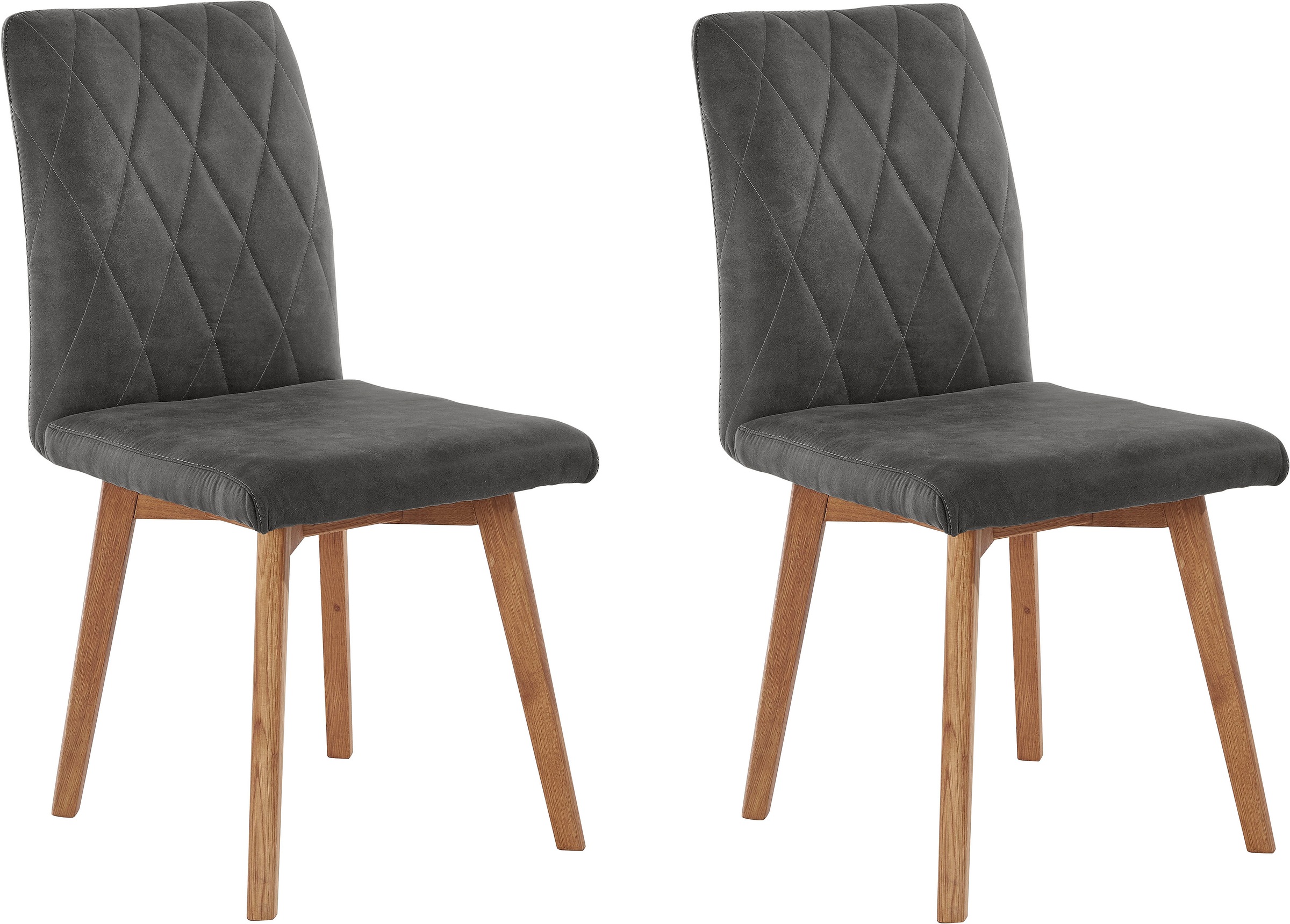 Home affaire Esszimmerstuhl »Brest« (Set) 2 Stk.Gestell aus Eiche Massivhol günstig online kaufen