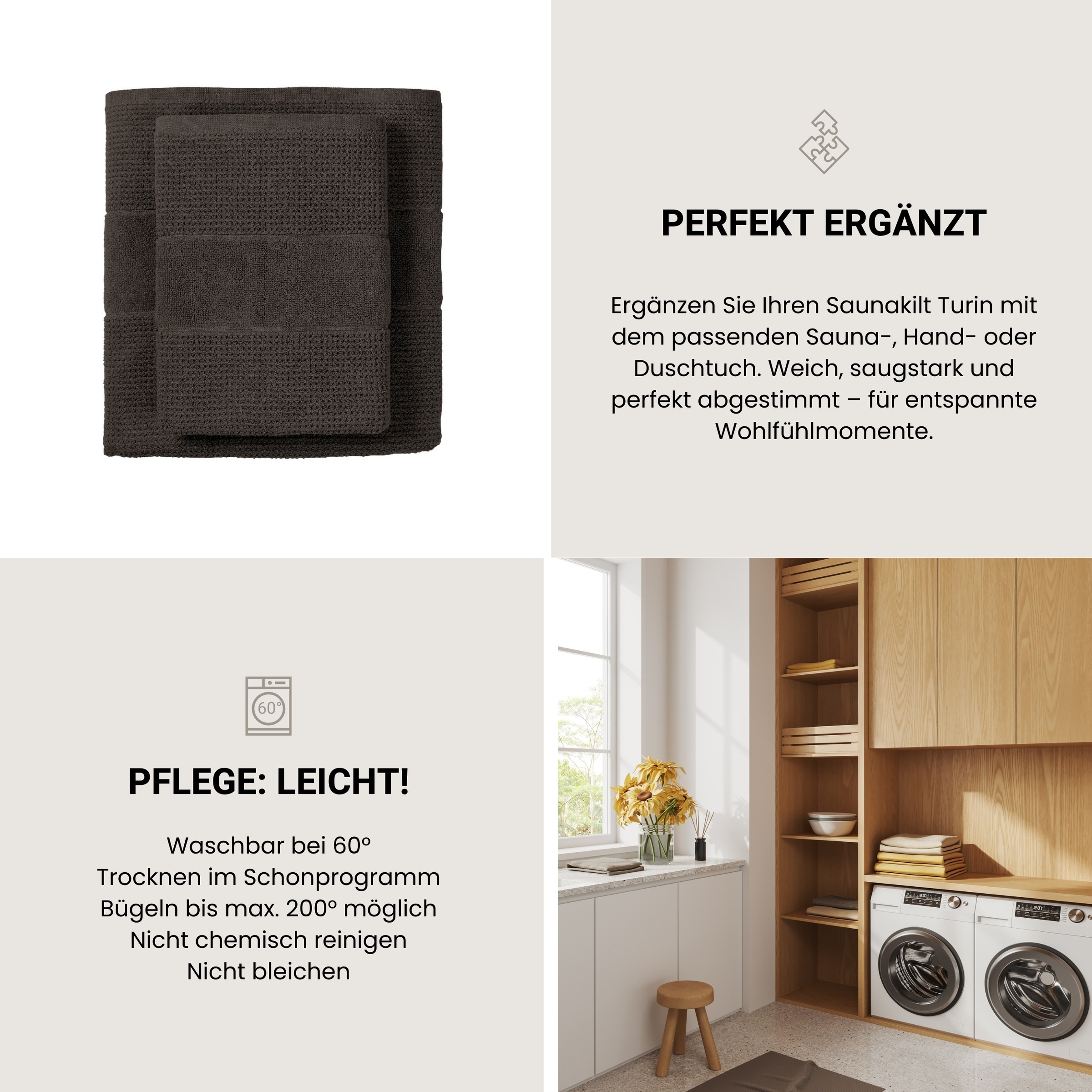 Schiesser Sarong »Saunakilt Turin für Damen in angesagter Reiskornoptik« 1 Stk. Made in Green