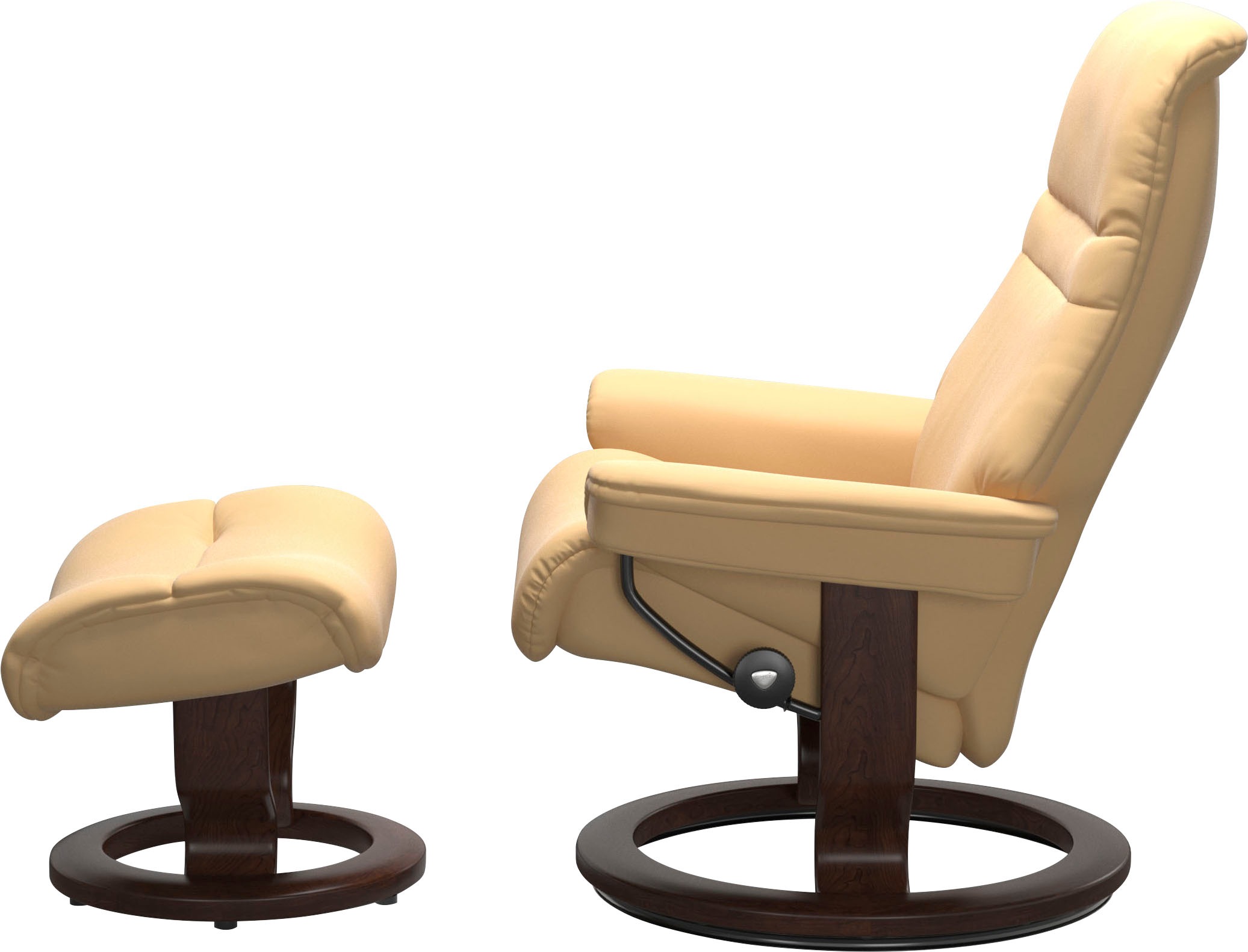 Stressless® Relaxsessel »Sunrise«, (Set, Relaxsessel mit Hocker), mit Classic Base, Größe S, Gestell Braun