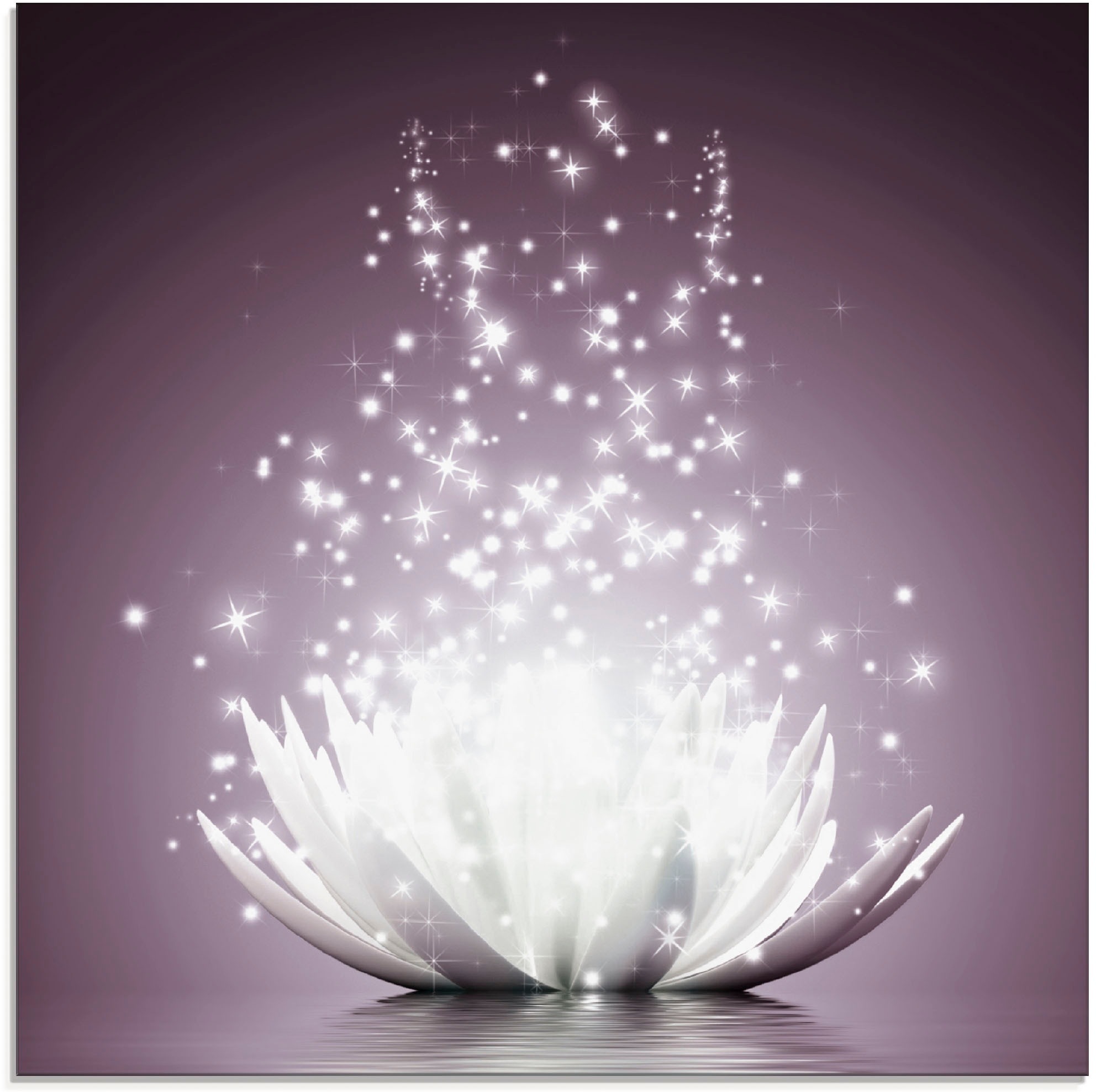 Artland Glasbild »Magie der Lotus-Blume«, Blumen, (1 St.), in verschiedenen Größen