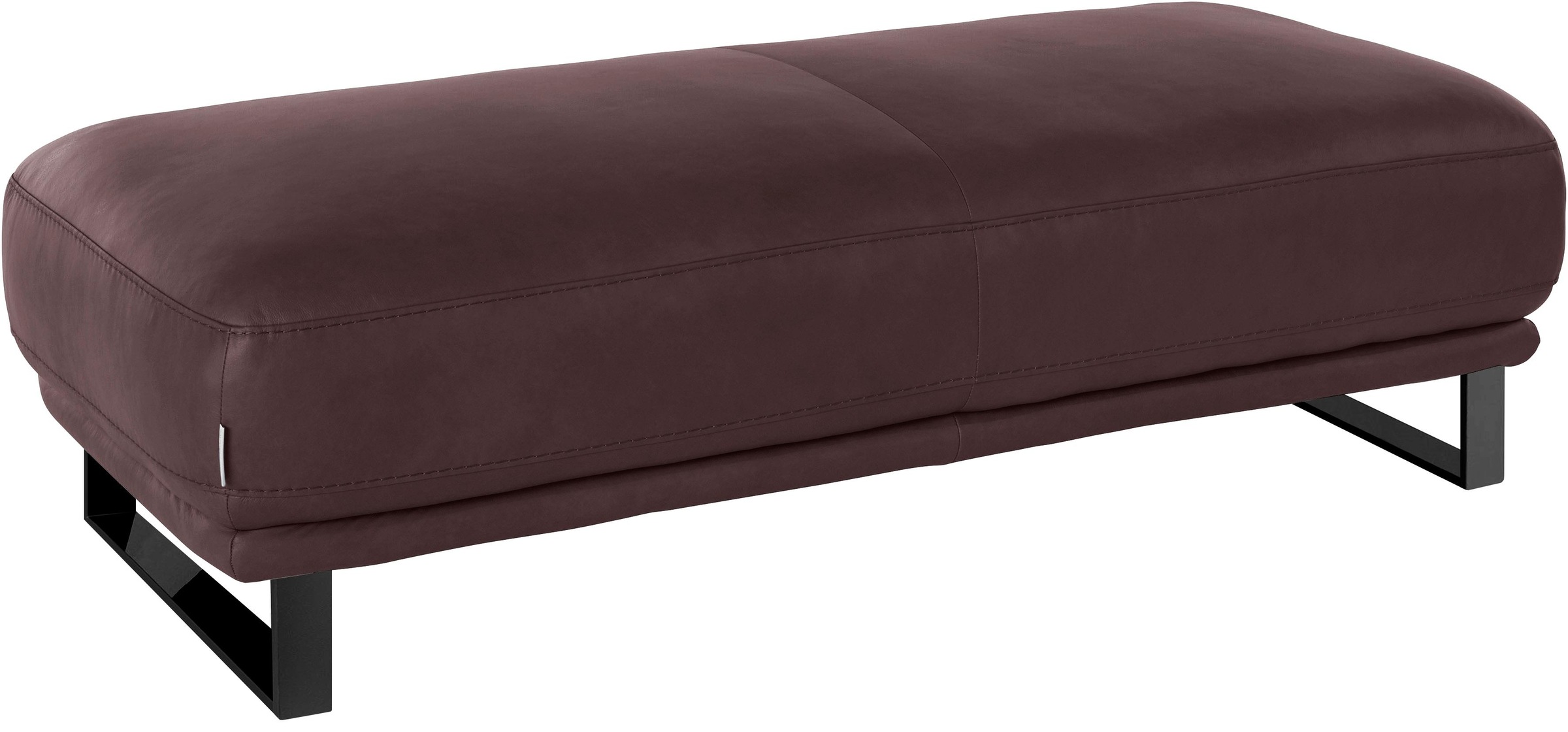 W.SCHILLIG Hocker »montanaa«, mit Metallkufen in Schwarz pulverbeschichtet, Breite 141 cm