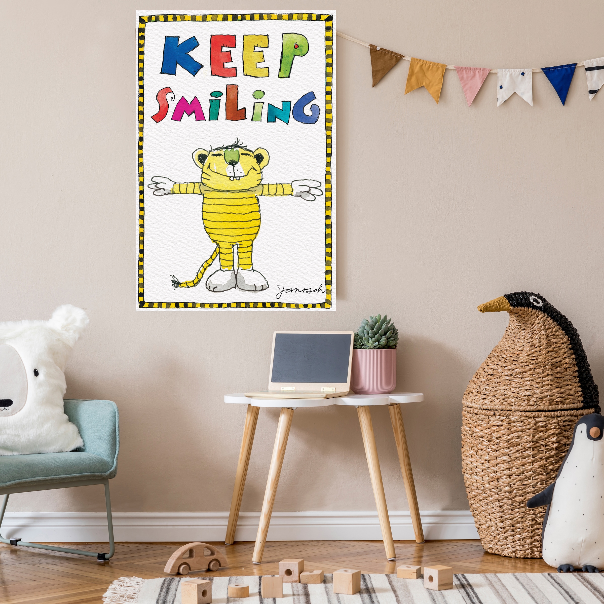 LuckyLinde Leinwandbild »Der kleine Tiger - Keep Smiling« Ente   Enten   Fi günstig online kaufen