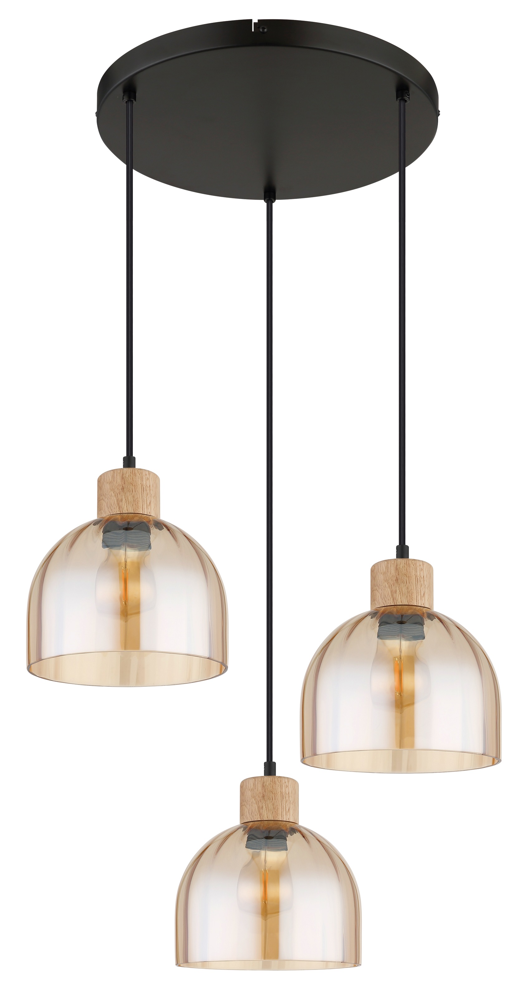 GLOBO LIGHTING Hängeleuchte »SWANSON« E27 1 Stk. Hängeleuchte mit Glas amber, warmes Licht, stilvoll elegant