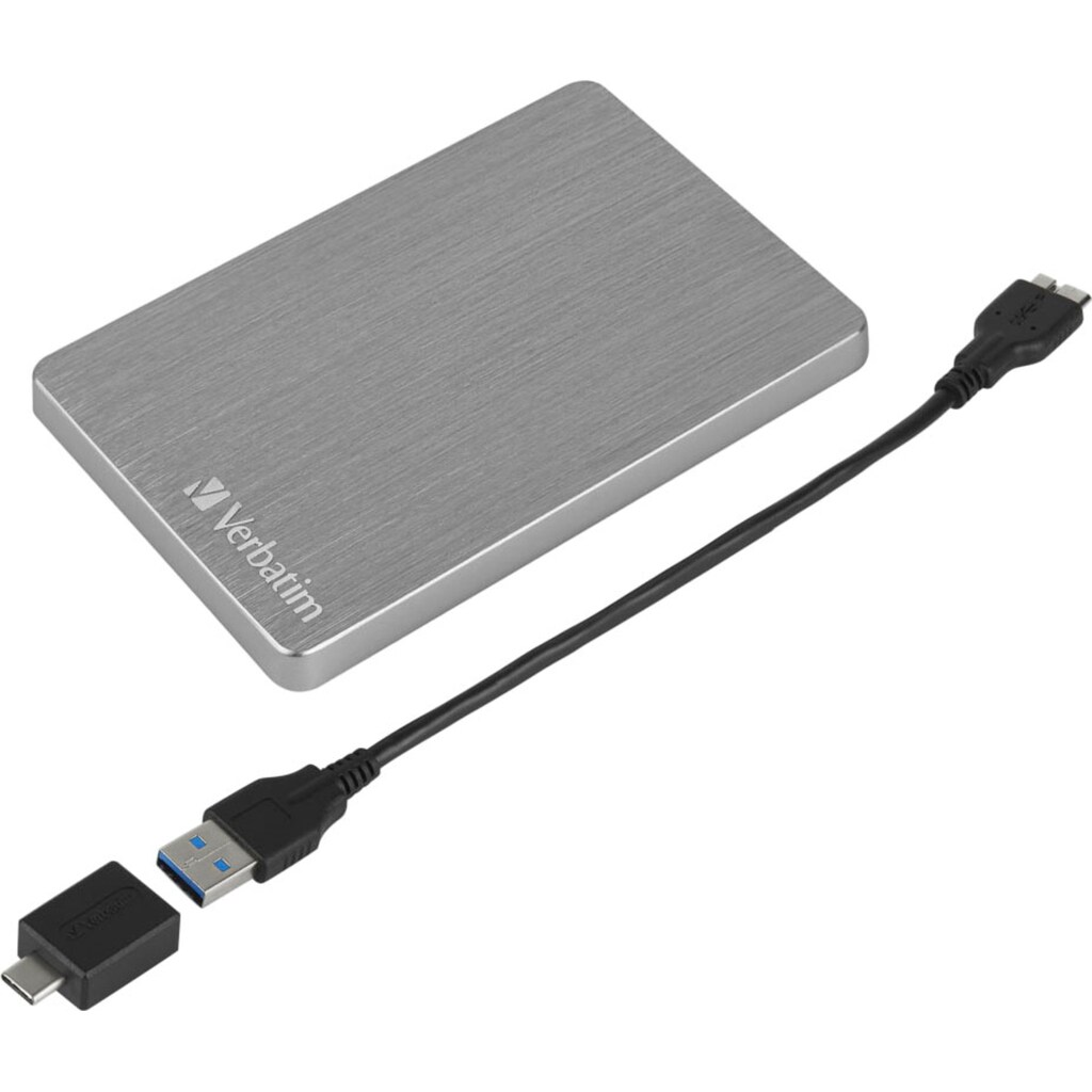 Verbatim externe HDD-Festplatte »Store 'n' Go ALU Slim«, 2,5 Zoll, Anschluss USB 3.2 Gen-1