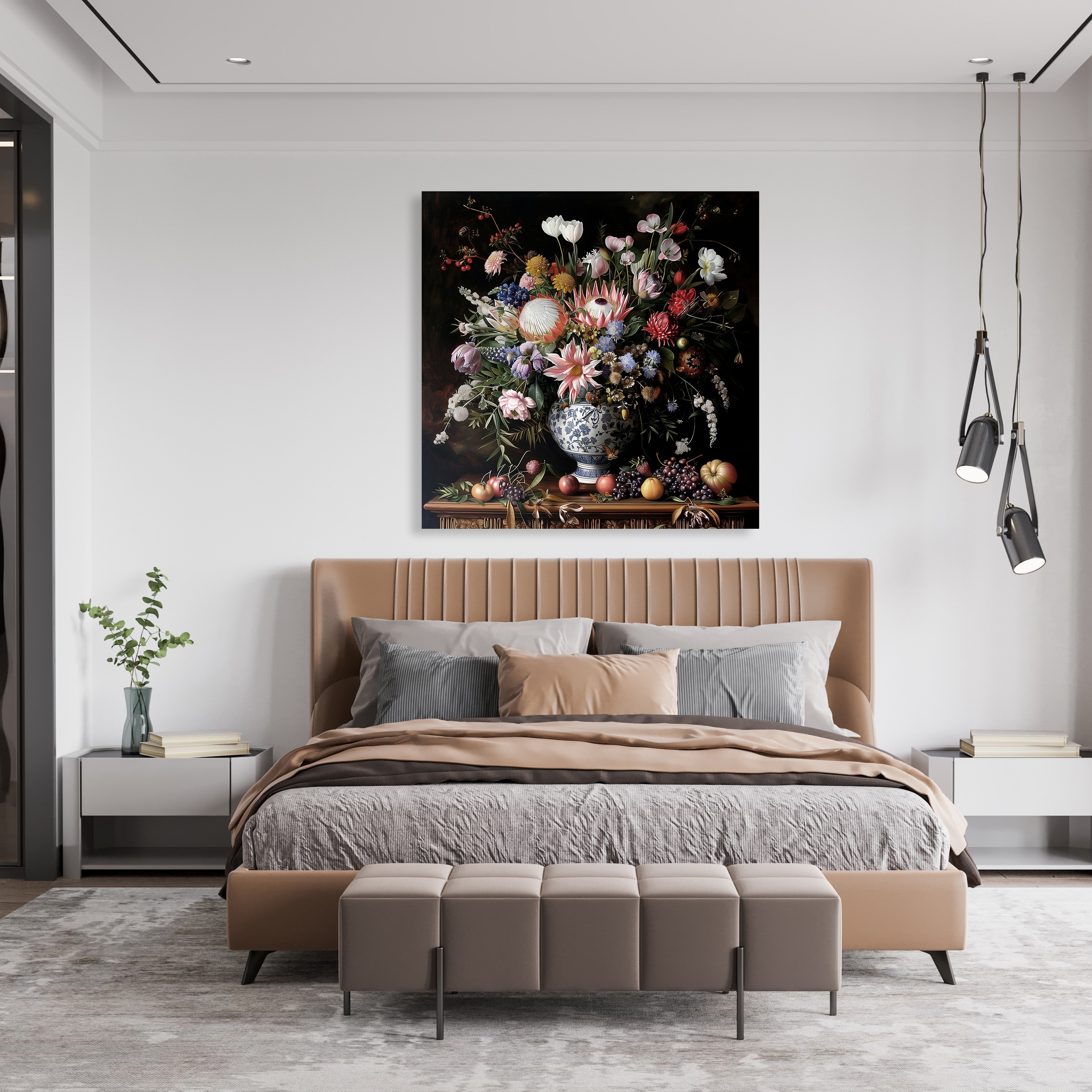 queence Leinwandbild »Bunter Blumenstraß« Blumenbilder   Gemälde   Kunst günstig online kaufen