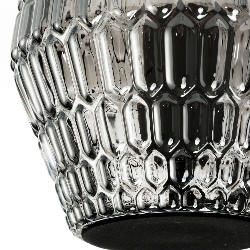 Pauleen LED Tischleuchte »Crystal Sparkle«, 1 flammig-flammig, E14, 3step dimmbar, Grau/Glas