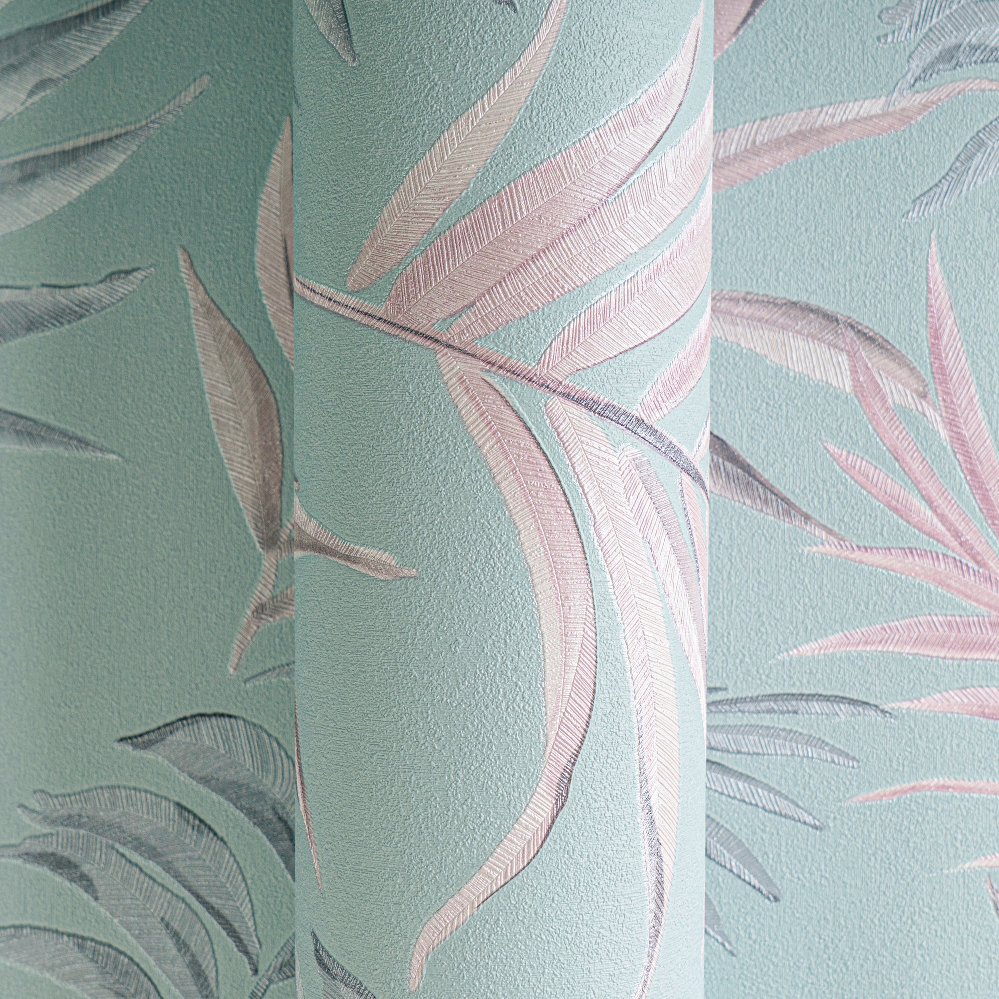 CosmoLiving by Cosmopolitan Vliestapete »Midnight Botanica-Mystery Tapete« matt strukturiert Tropisches Blätterdesign in moderner Eleganz