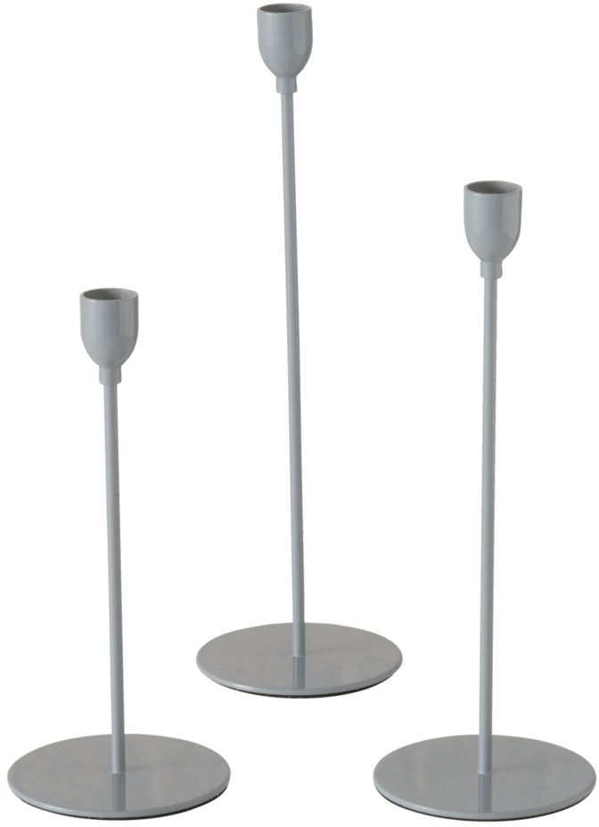 BOLTZE Kerzenhalter »Malte«, (Set, 3 St.), in Eisen, auf Höhen aus kaufen Rechnung unterschiedlichen