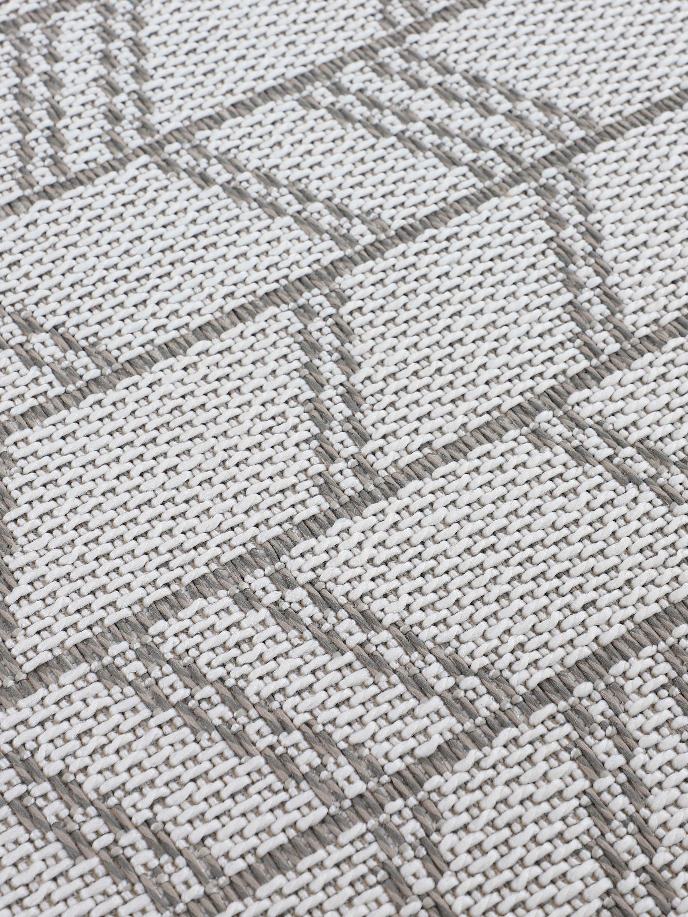 carpetfine Läufer »Boho 102«, rechteckig, 4 mm Höhe, robustes Flachgewebe, Sisal Optik, UV-beständig, Außenbereich