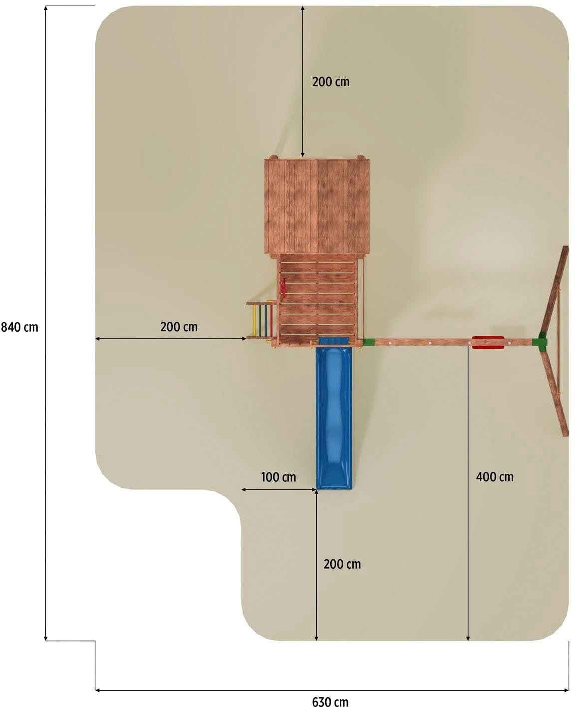FUNGOO Spielturm »My HOUSE Move+«, mit Schaukel & Rutsche