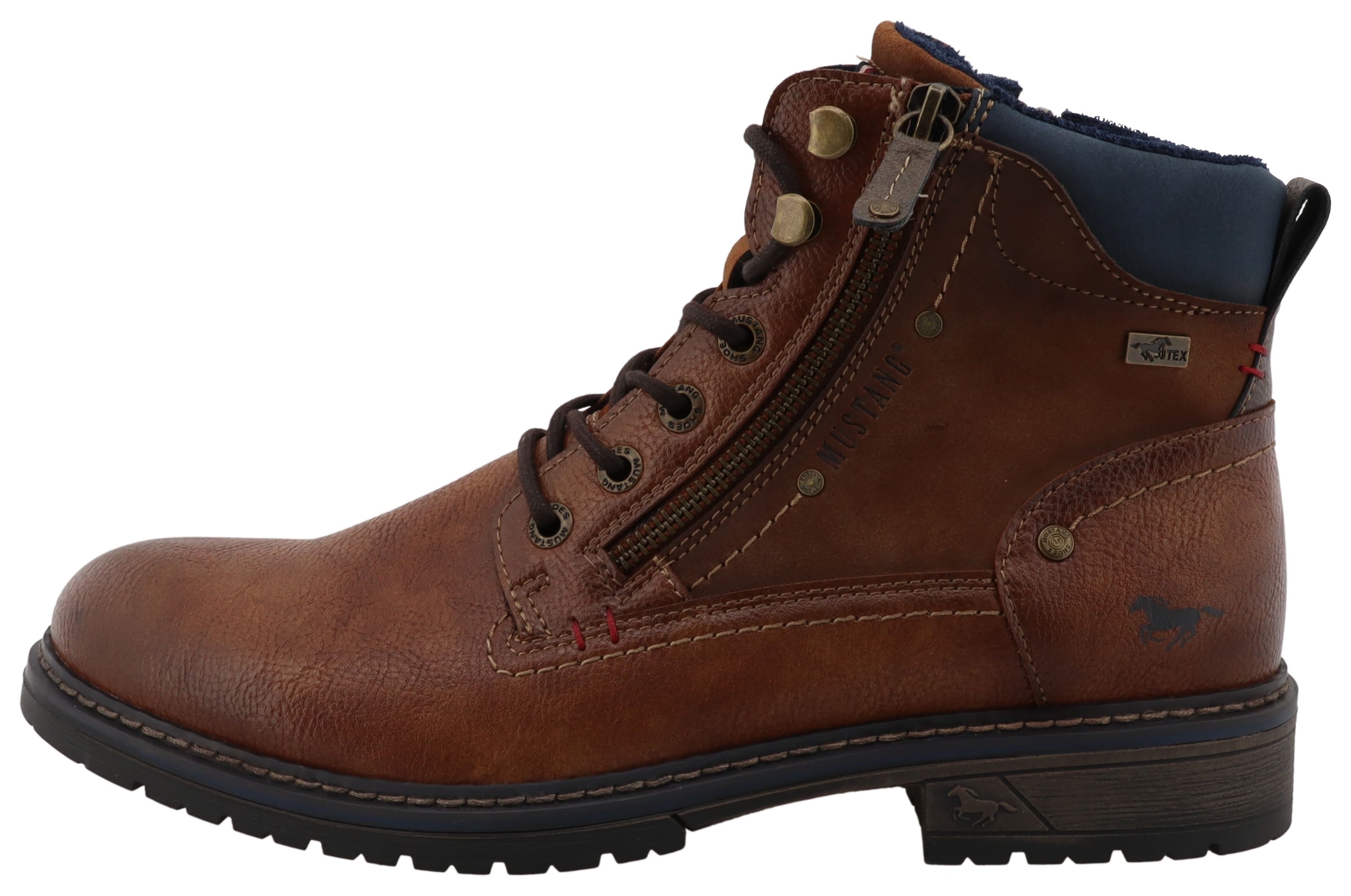 Mustang Shoes Schnürboots »Marcas«, Business Stiefel, Boots mit Textilfutter