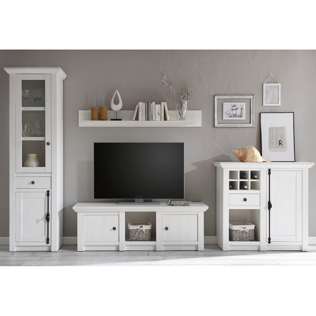 Home affaire Wohnwand »California«, (Set, 4 St.), bestehend aus Standregal, Lowboard, Wandregal, Highboard