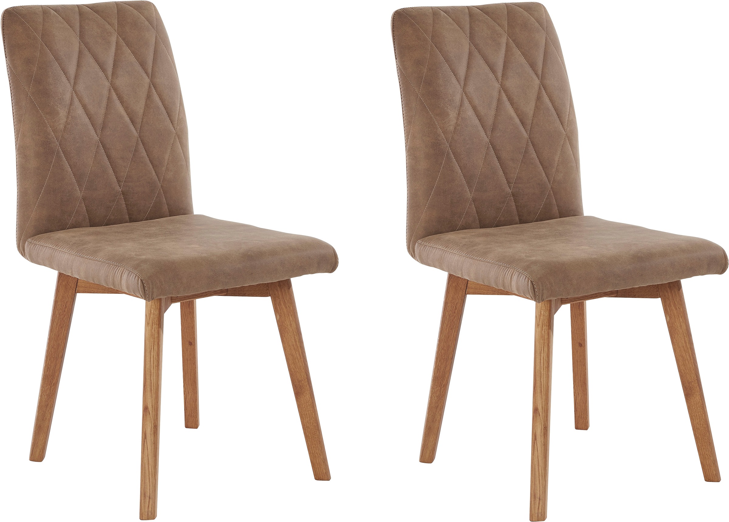 Home affaire Esszimmerstuhl »Brest« (Set) 2 Stk. Microfaser Gestell aus Eic günstig online kaufen