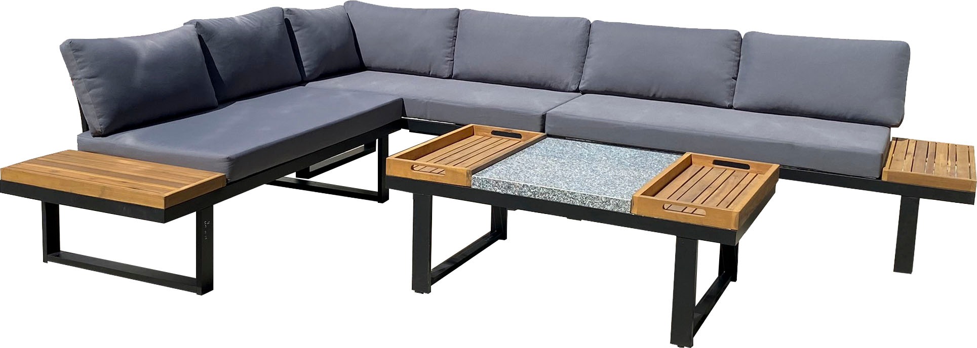 Garden Pleasure Gartenlounge-Set », Lounge-Gruppe »MERIDA««, 1 Ecklounge, Tisch LxB: 110x65 cm