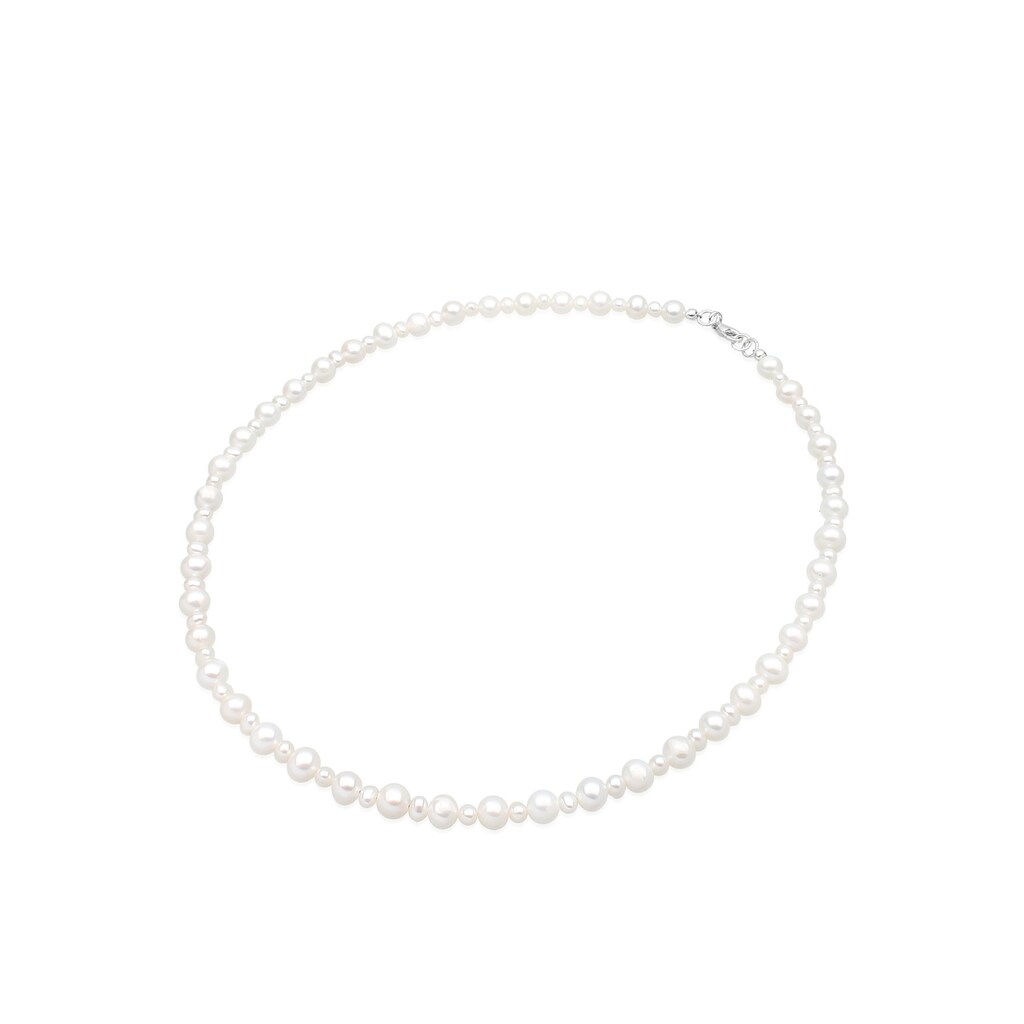 Elli Perlenkette »Zeitlos Süßwasserzuchtperlen 925 Sterling Silber«