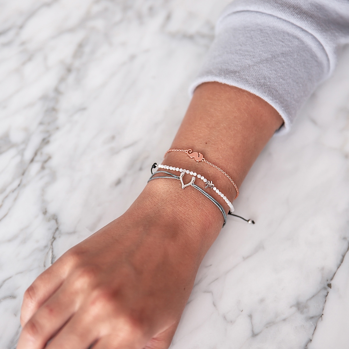 Glanzstücke München Gliederarmband »A1326«, (1 tlg.), aus Sterling Silber