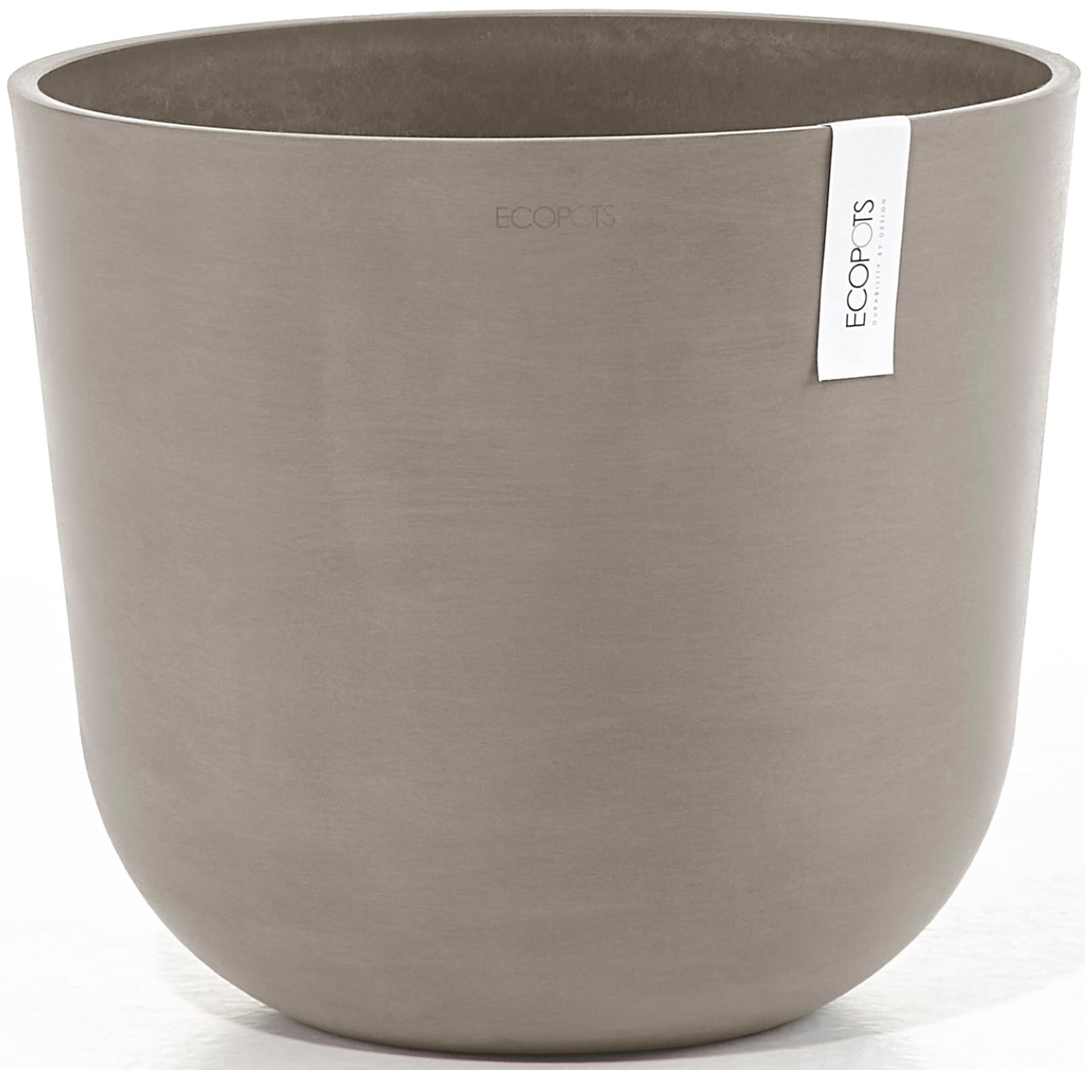 ECOPOTS Blumentopf »Oslo 35 + Wassersystem Taupe«, für innen und außen: frostsicher, bruchsicher und lichtbeständig