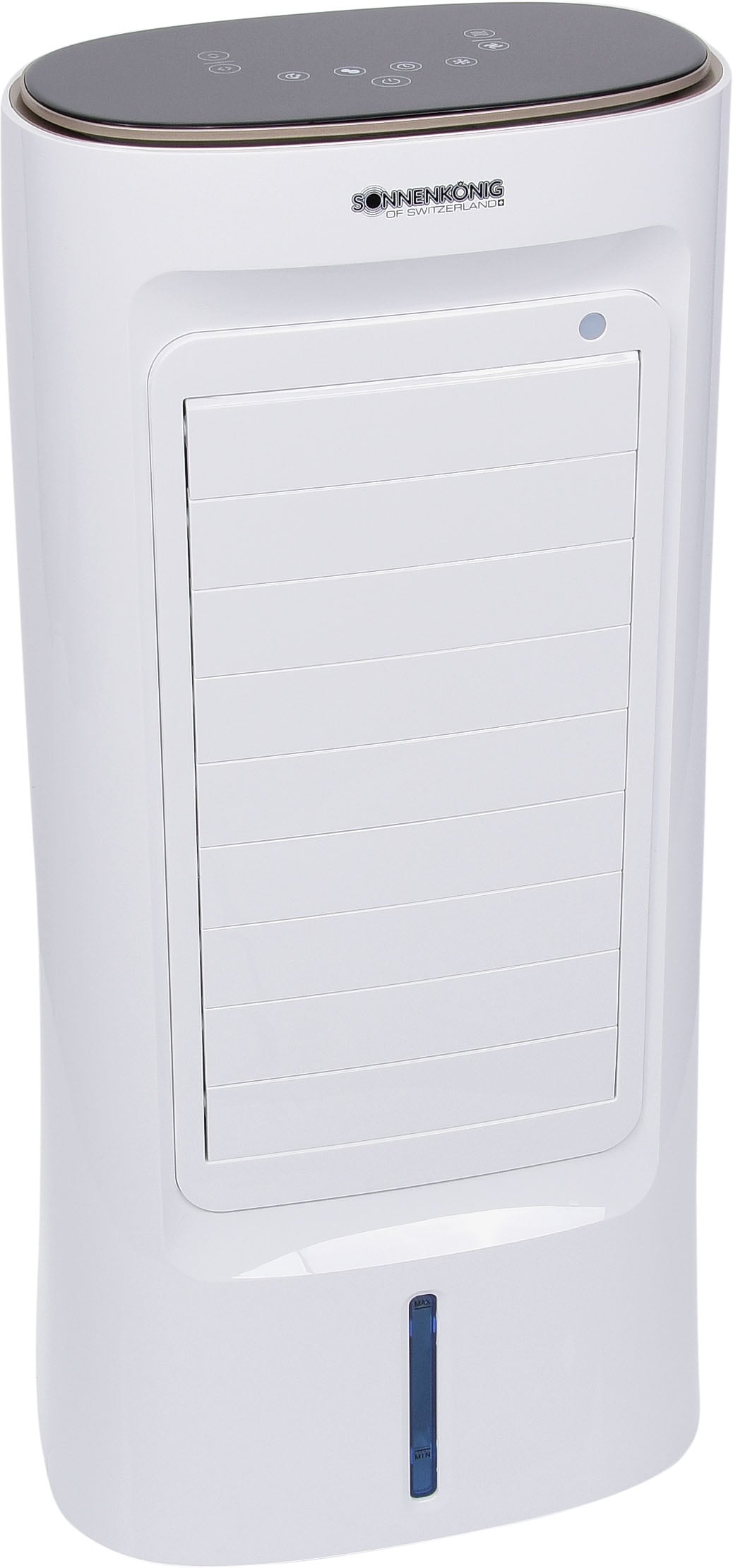 Sonnenkönig Standventilator »Air Fresh 7, Leistung 90/100W, Kühlen-Funktion, Befeuchtungs-Funktion,«, 9h Timer, Fernbedienung, Überhitzungsschutz, 4 Ventilationsstufen