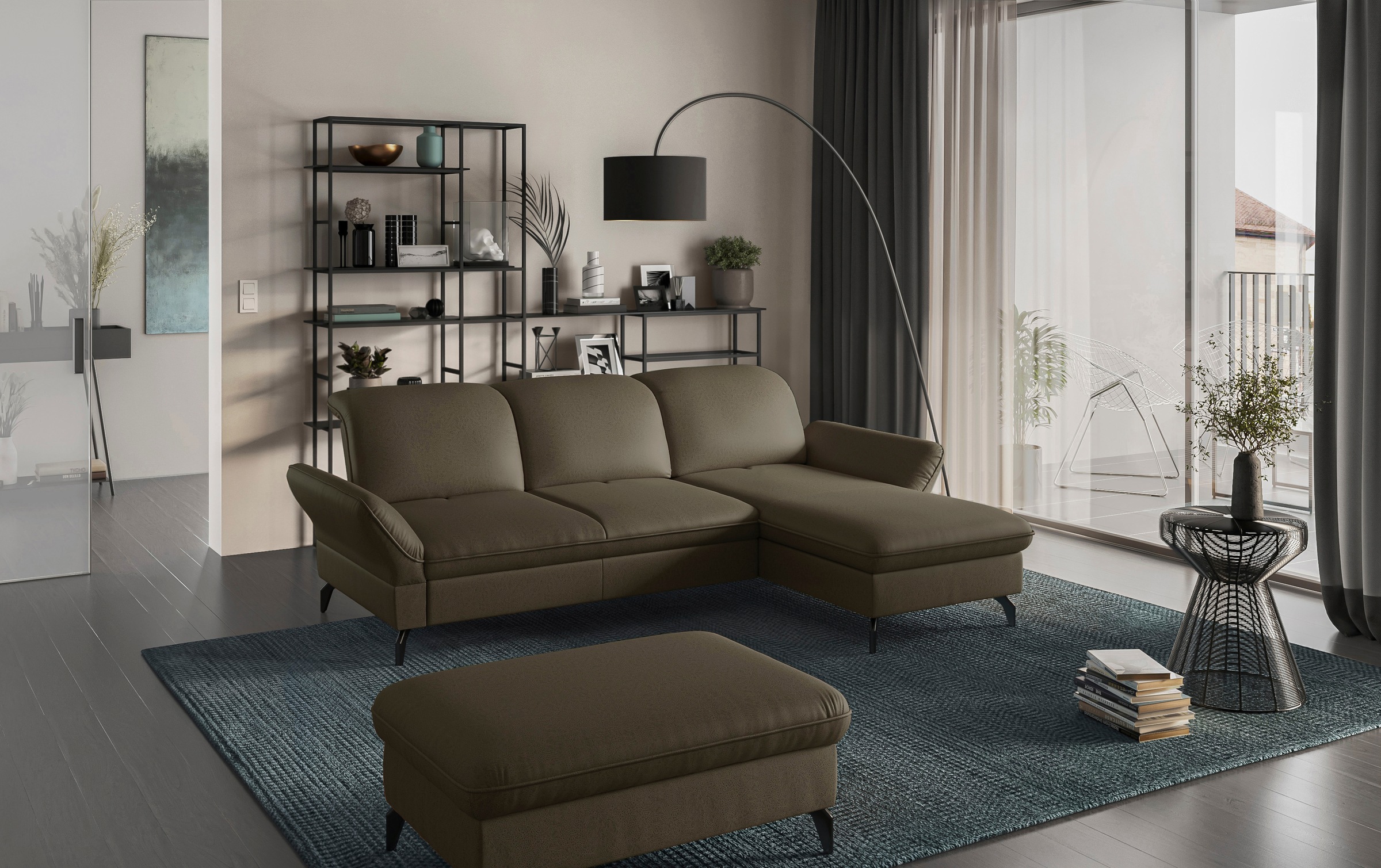 sit&more Ecksofa Leandro L-Form, Wahlweise mit Bett-, Kopfteil - und Armleh günstig online kaufen