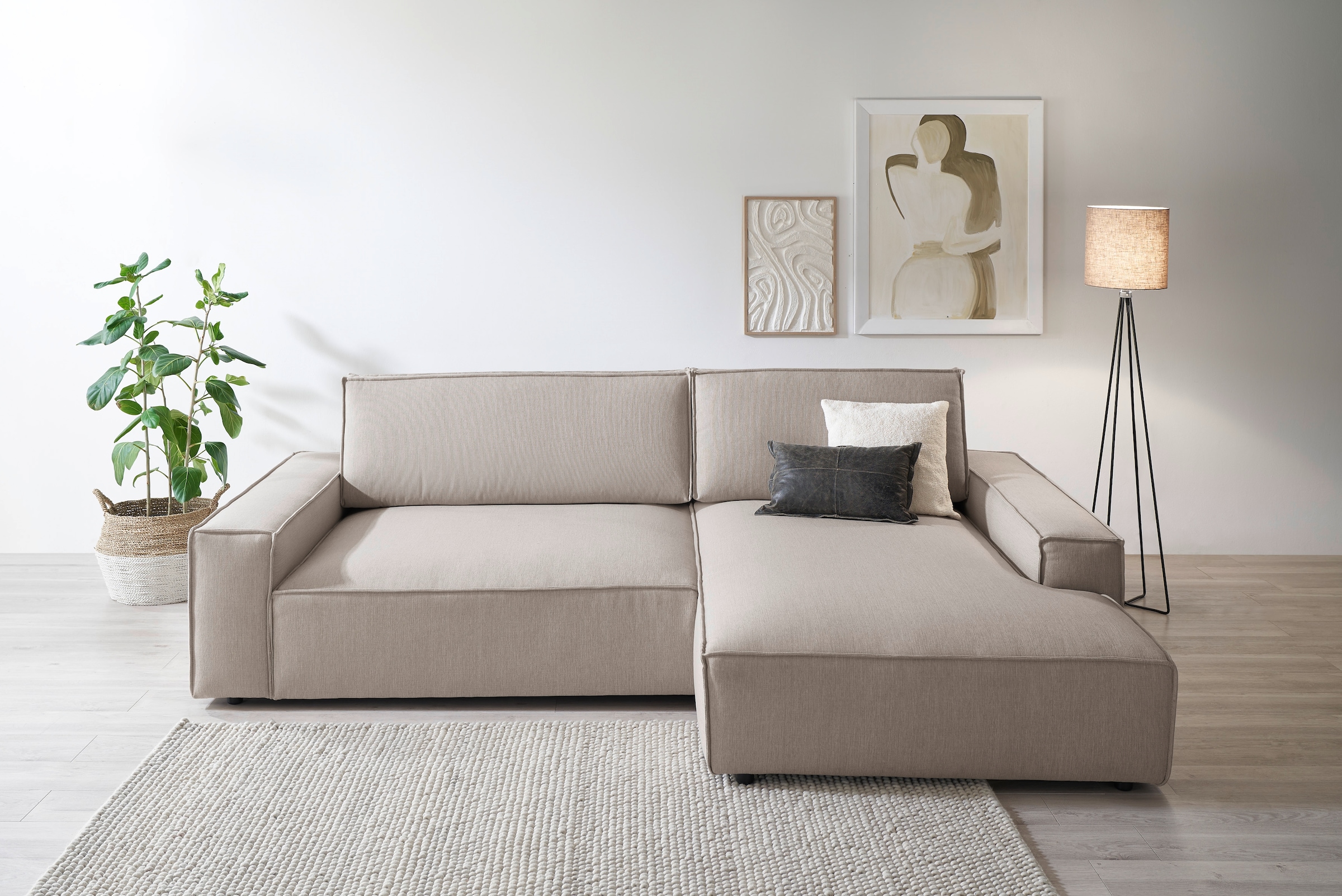 Home affaire Ecksofa »NEU: SHERWOOD XXL 284, Big-Sofa L-Form, tiefe Sitzflä günstig online kaufen