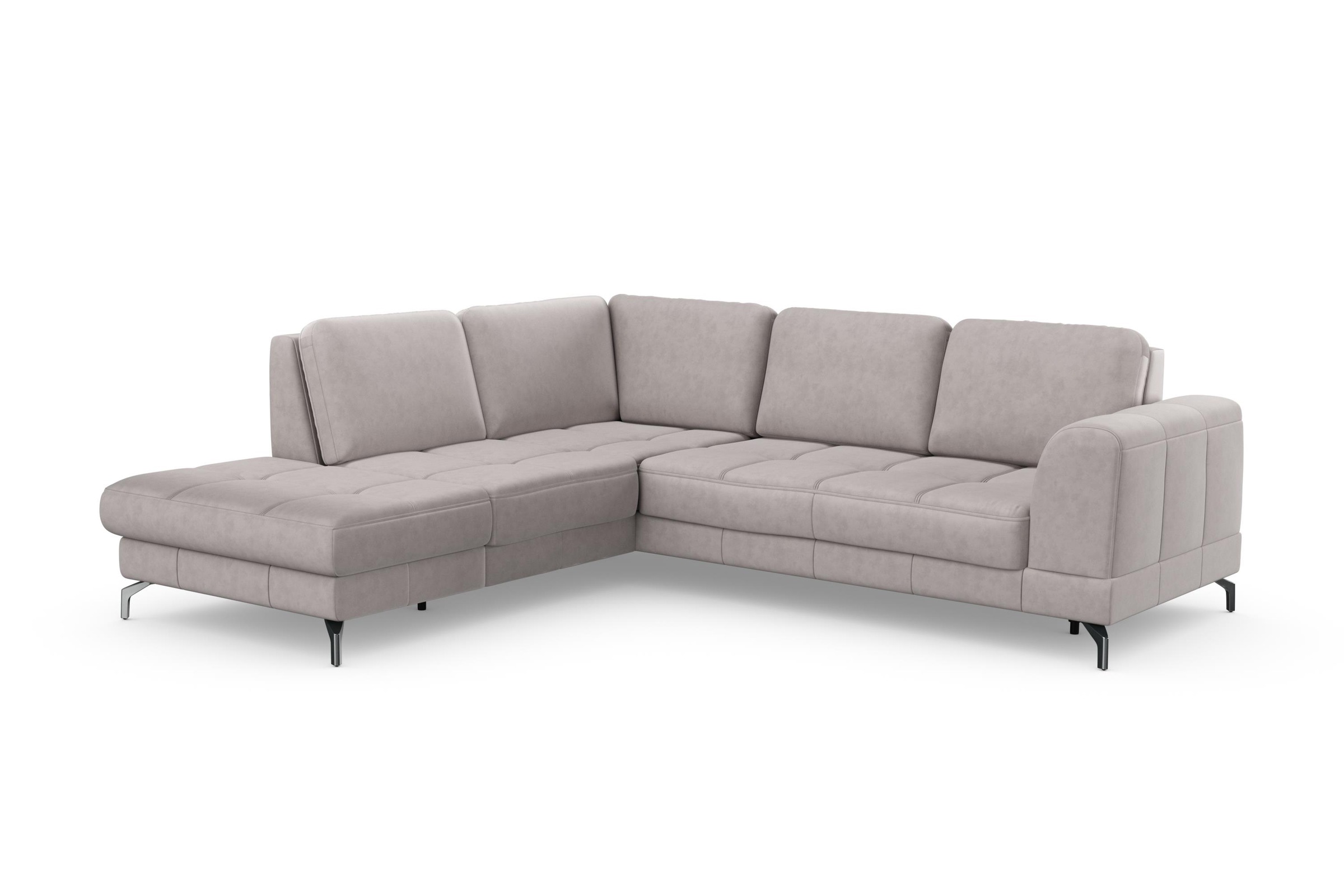 sit&more Ecksofa »Bendigo L-Form«, inklusive Sitztiefenverstellung, Bodenfreiheit 12 cm, in 2 Fußfarben