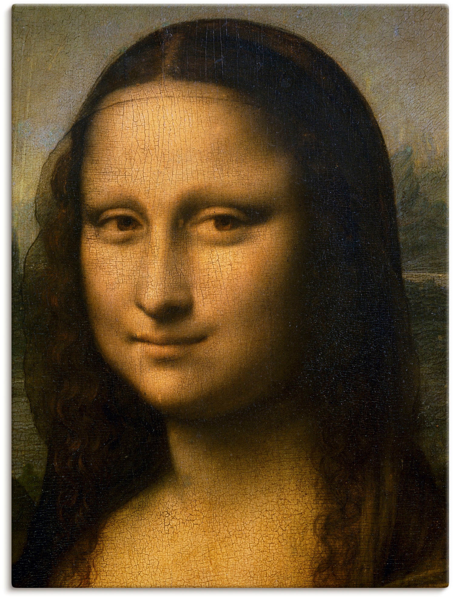 Artland Leinwandbild »Mona Lisa. Detail Kopf. 1503-1506«, Frau, (1 St.), au günstig online kaufen