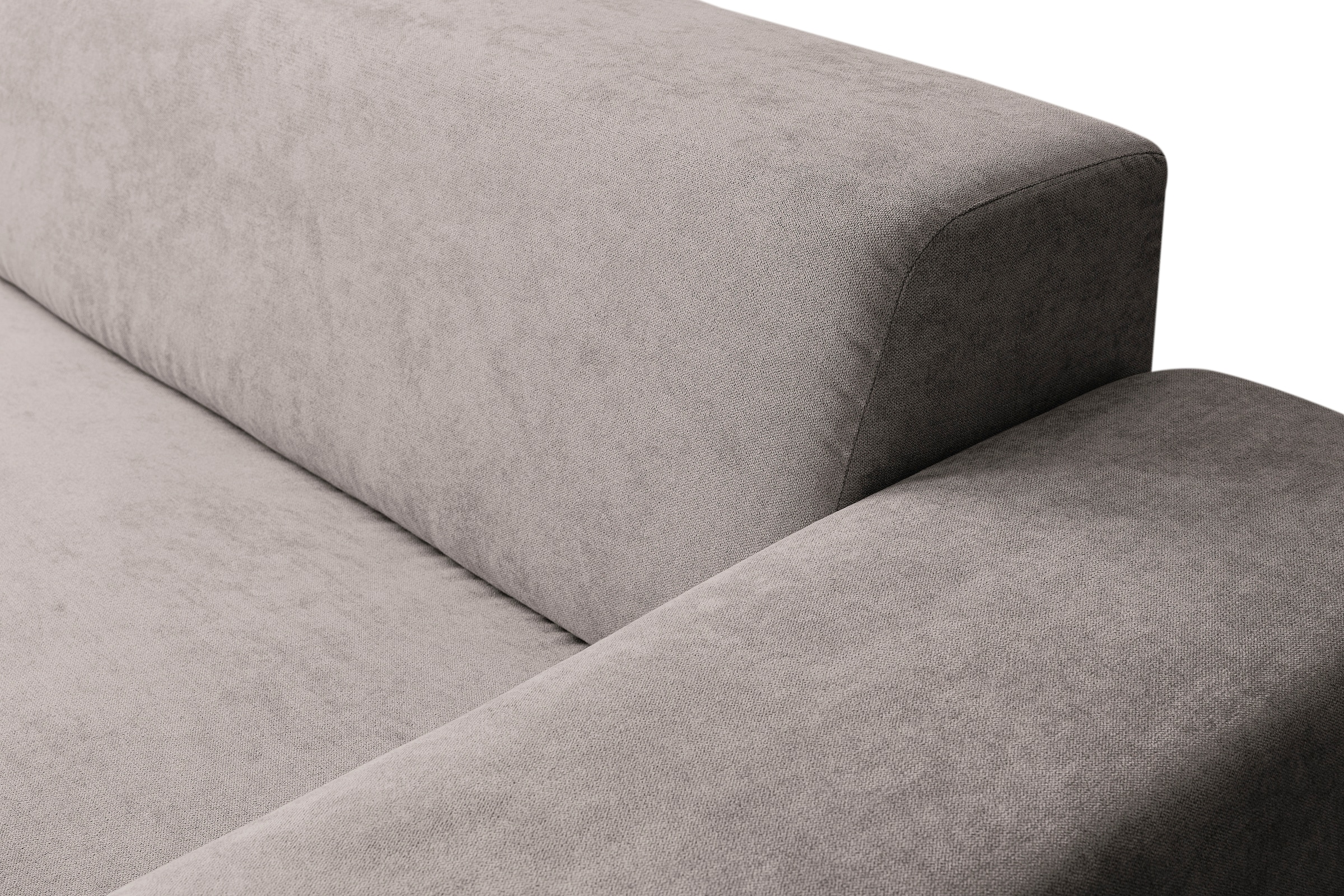 WERK2 Ecksofa »Zeus-L 253 cm breit, bequemes Cord-Sofa in L-Form, urbanes Design« Organische curvy-trend Couch mit großer Komfort-Ottomane