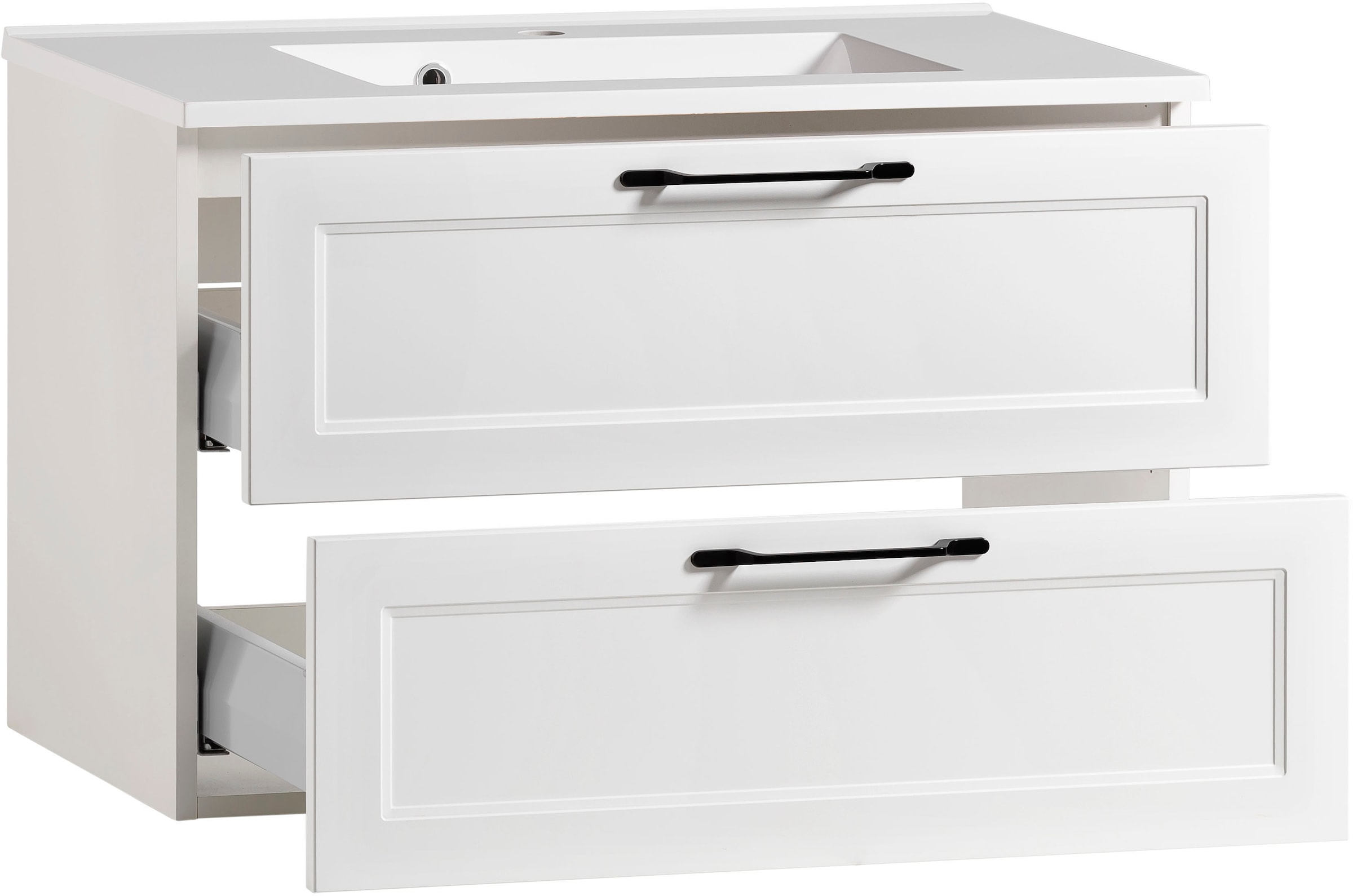 welltime Badmöbel-Set »Lana«, (Komplett-Set, 2 St.), Badezimmer-Set, 2-teilig, inkl. Waschbecken, 80 cm breit