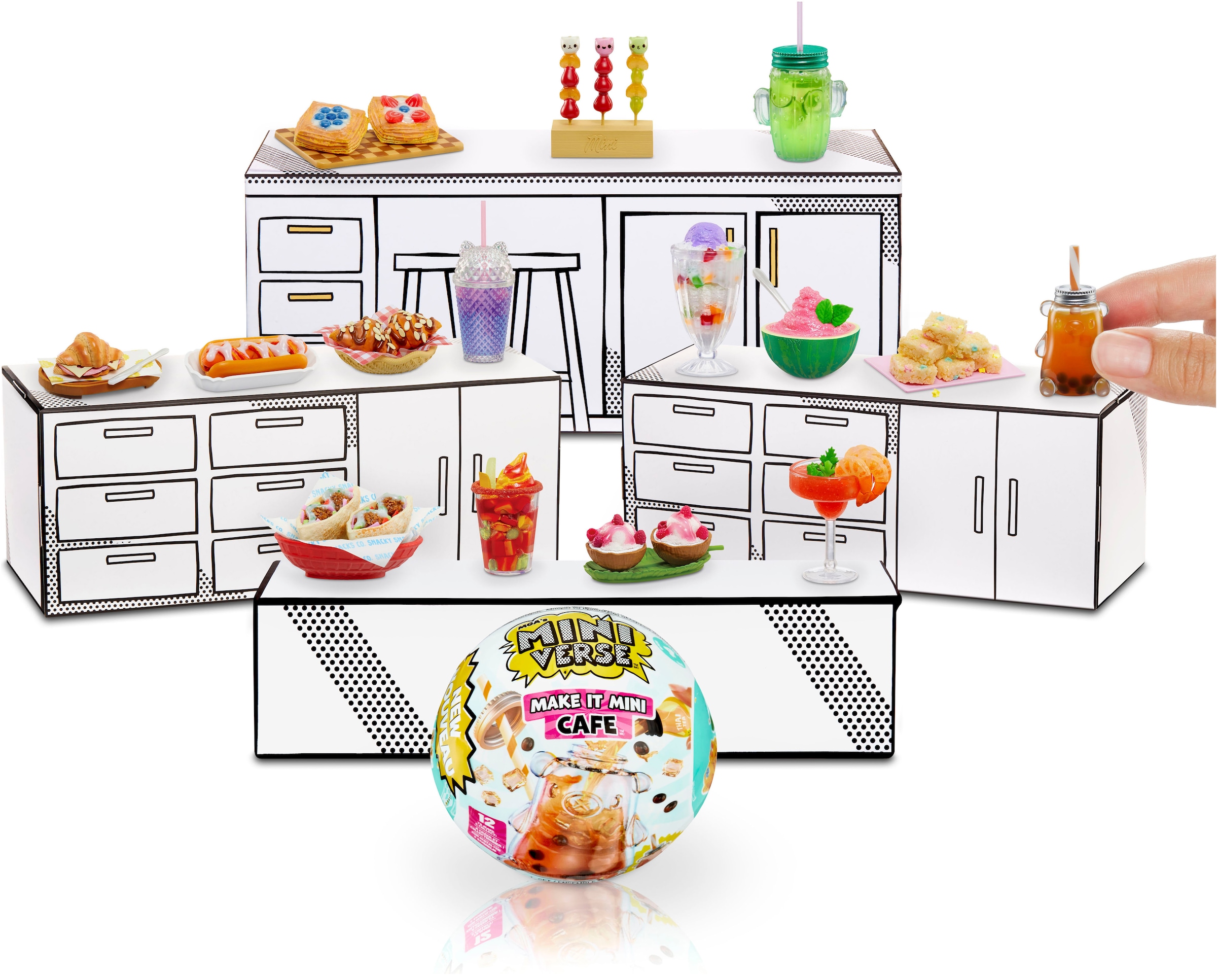 MGA ENTERTAINMENT Kreativset »MGA's Miniverse - Make It Mini Foods: Cafe in PDQ Series 4« sortierte Lieferung