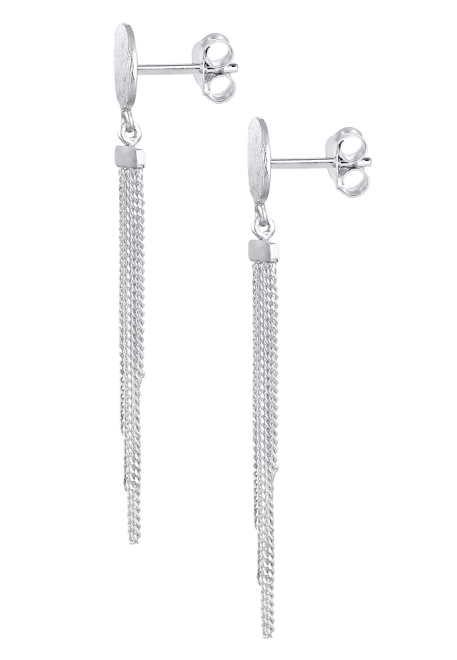 Elli Paar Ohrstecker »Stecker Plättchen Ketten Look Stylisch 925 Silber«