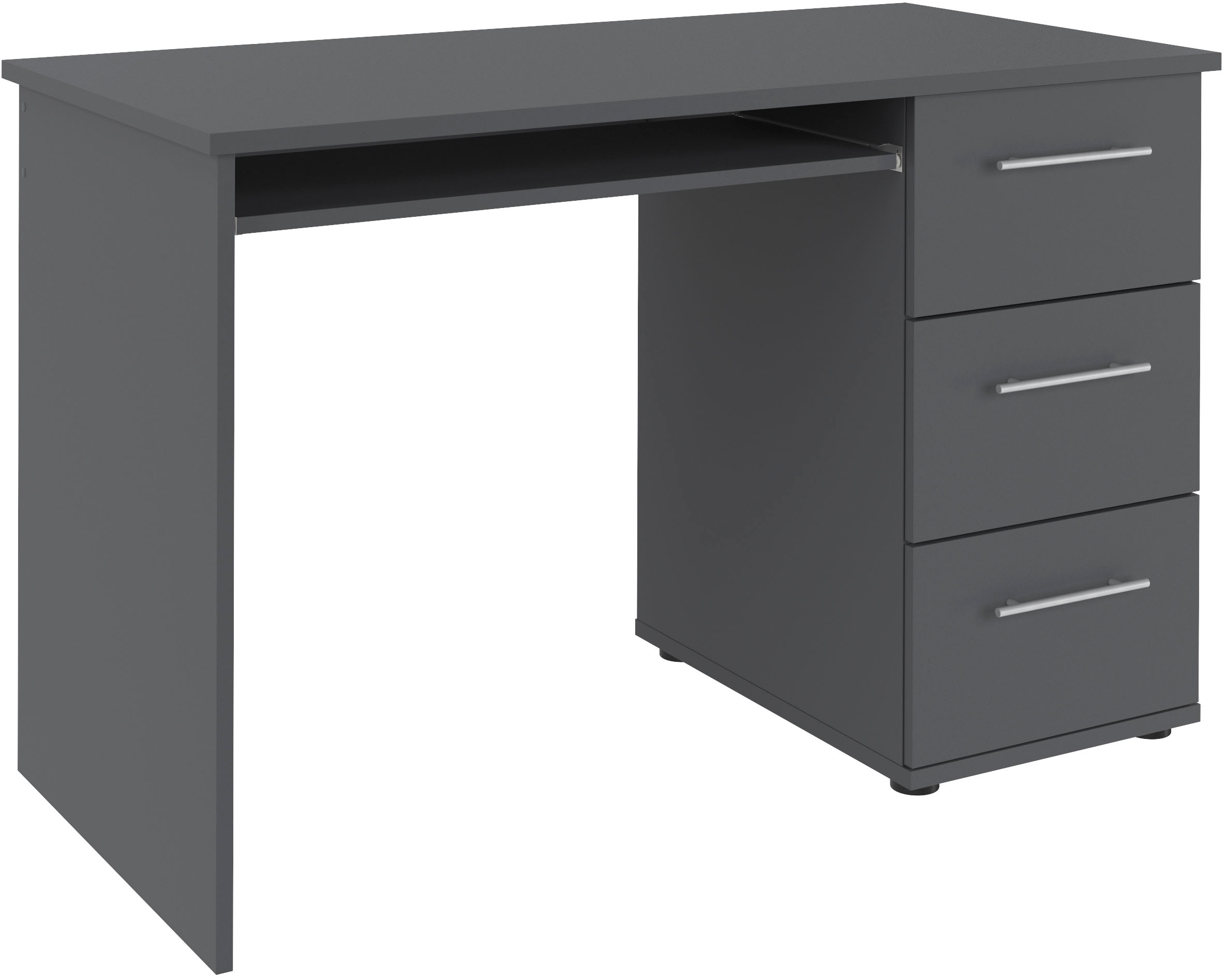VOGL Möbelfabrik Schreibtisch »Tobi, optional mit Tastaturauszug,«, mit 3 Schubkästen, Breite 115 cm, Made in Germany