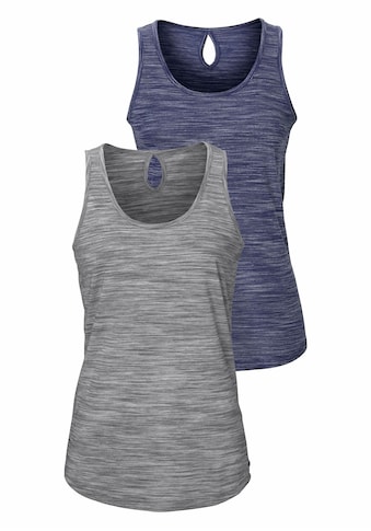 Tanktop, (2er-Pack), mit kleinem Cut-Out im Nacken