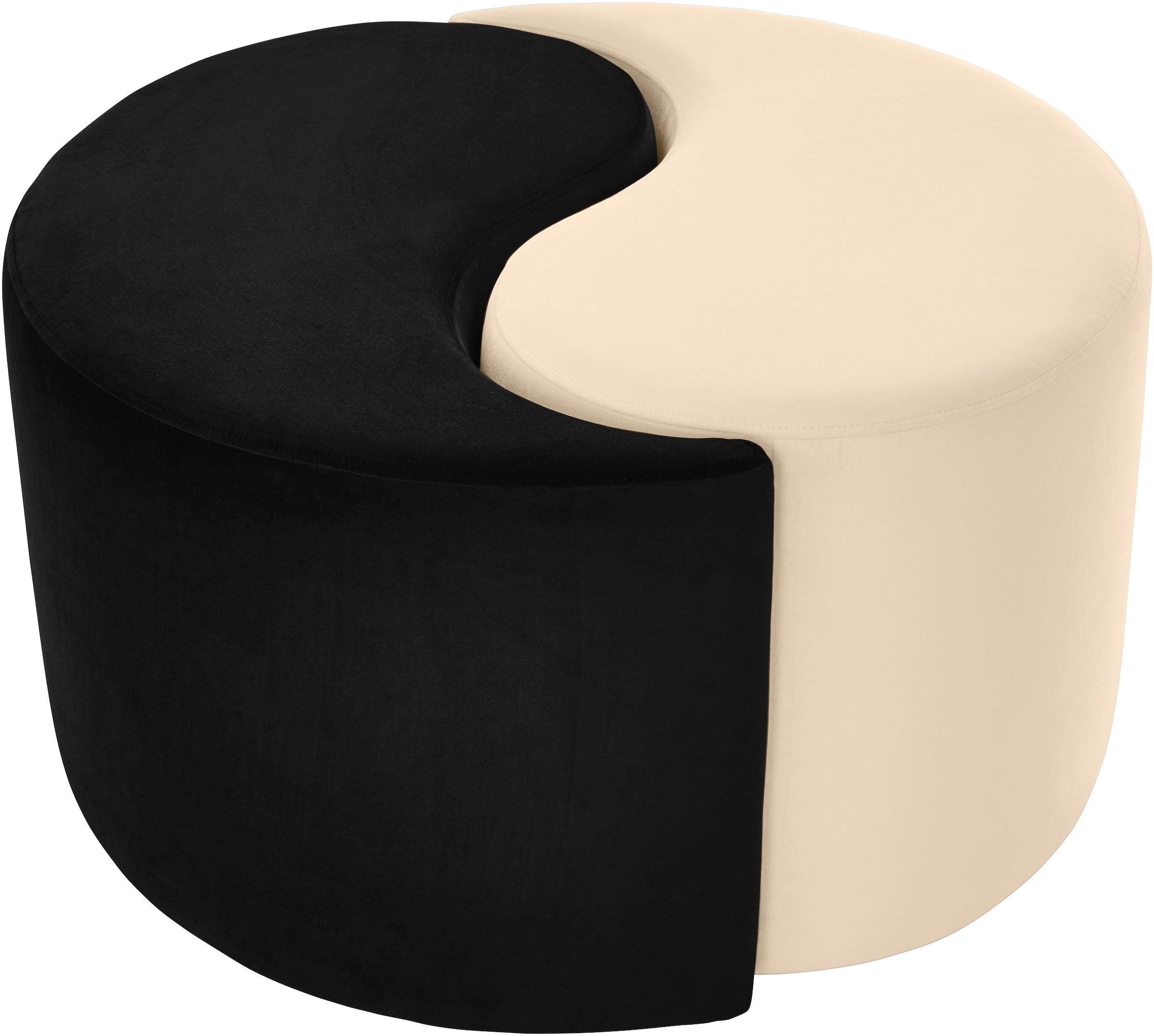 Guido Maria Kretschmer Home&Living Polsterhocker »Yin&Yang Durchmesser 82cm«, 2teilig, einzeln stellbar oder Yin-Yang-Optik