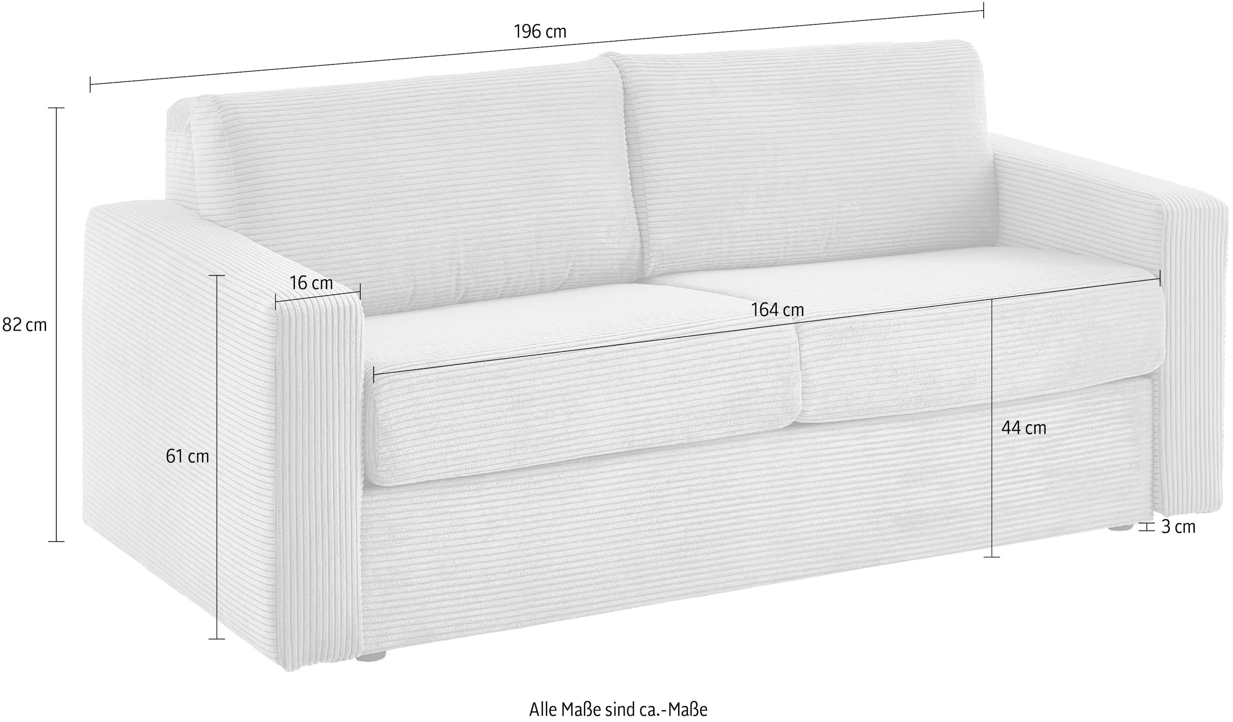 ATLANTIC home collection Schlafsofa »Rolando«, für Dauerschläfer geeignet inklusive hochwertiger Matratze