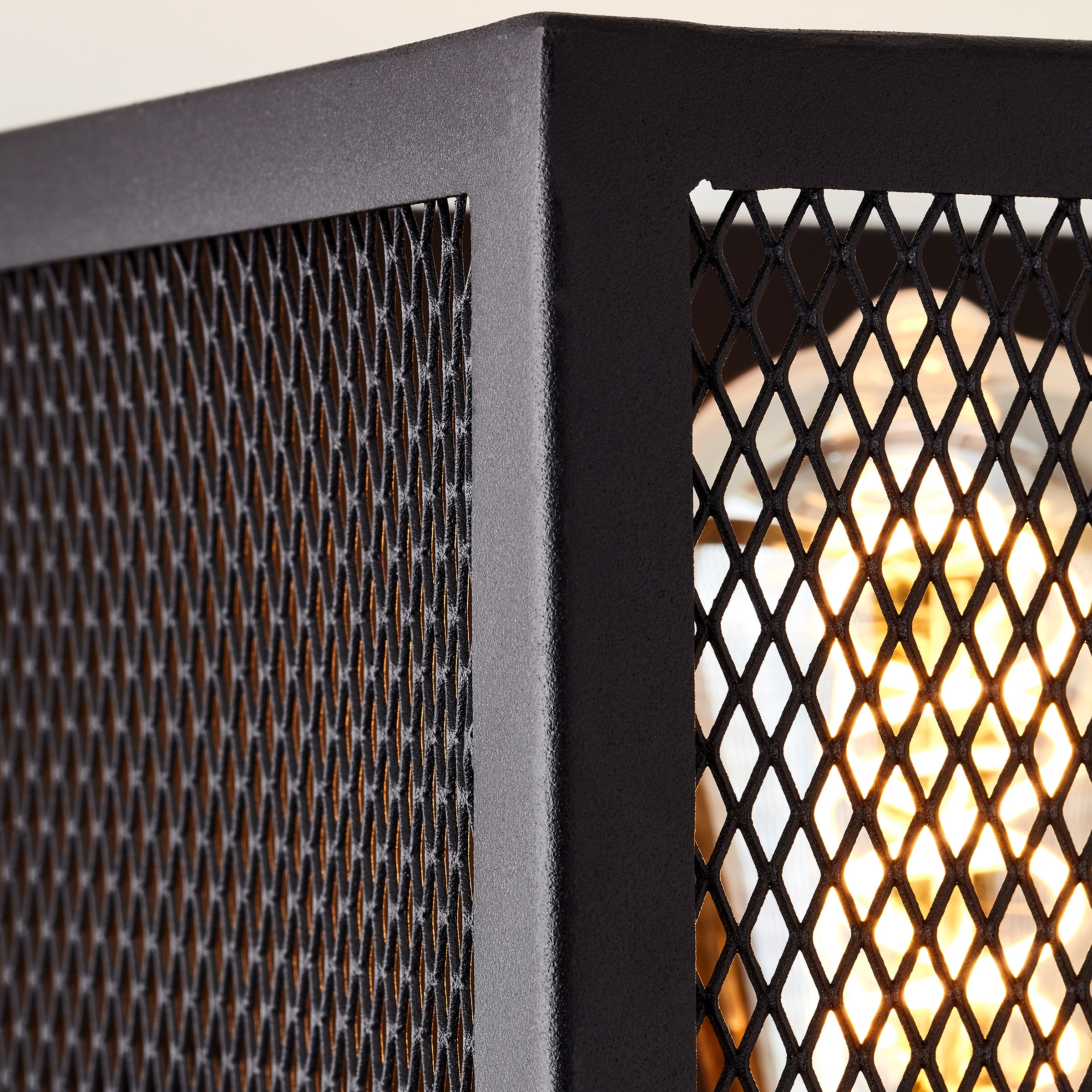 Brilliant Wandleuchte »Maze«, 2 flammig, Leuchtmittel E27 | ohne Leuchtmittel, 20 x 40 x 20 cm, 2 x E27, max. 40 W, Metall, schwarz korund